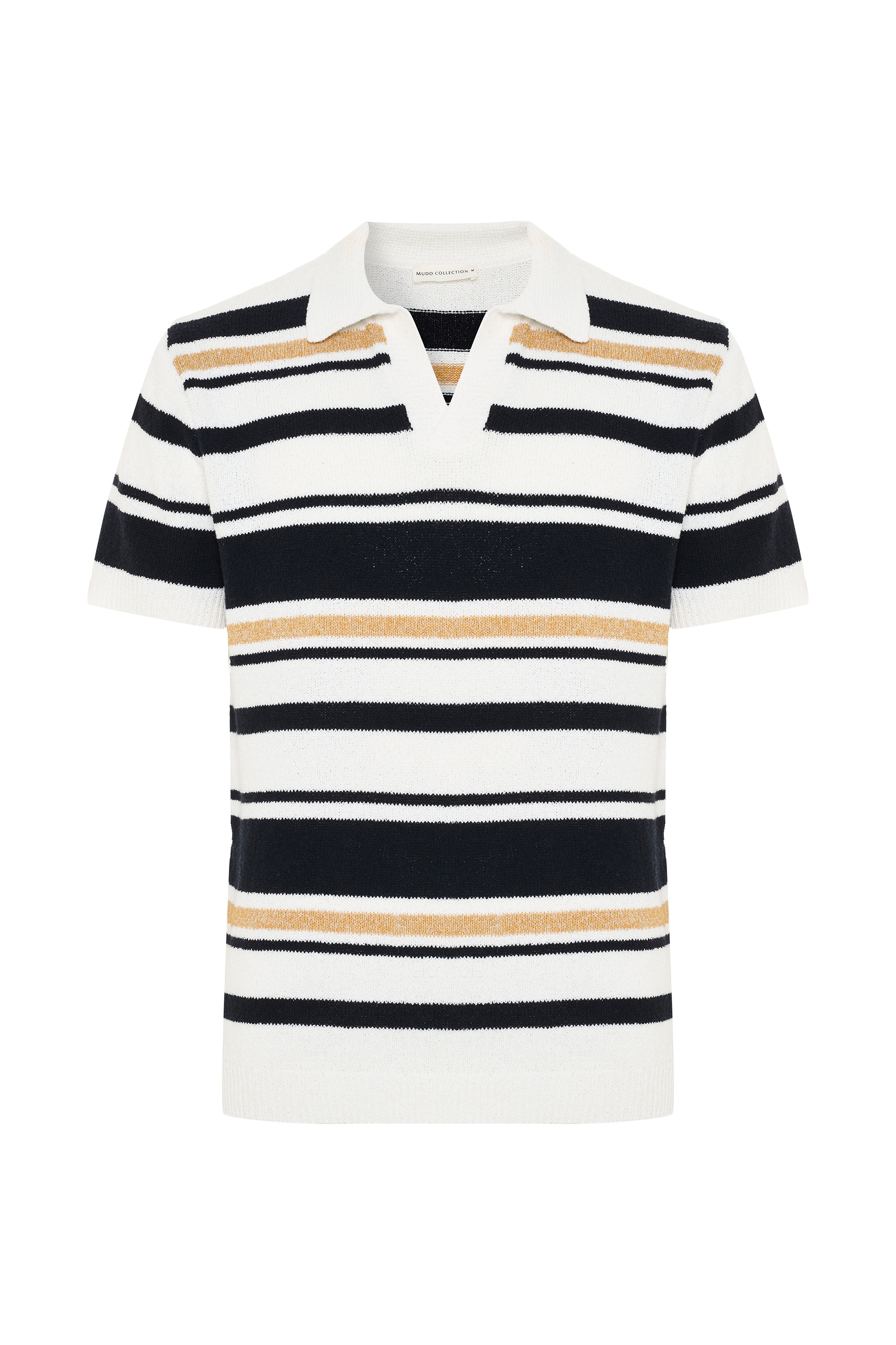 ÇİZGİLİ POLO YAKA KISA KOLLU TRİKO KAZAK