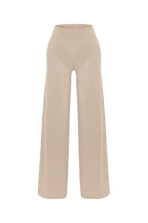  WIDE LEG KETEN KARIŞIMLI ÖRME PANTOLON