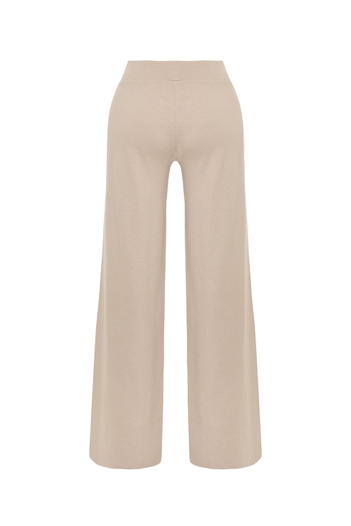  WIDE LEG KETEN KARIŞIMLI ÖRME PANTOLON