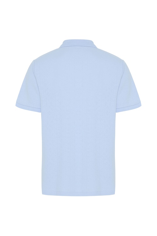  POLO YAKA ÖRME KISA KOLLU T-SHIRT