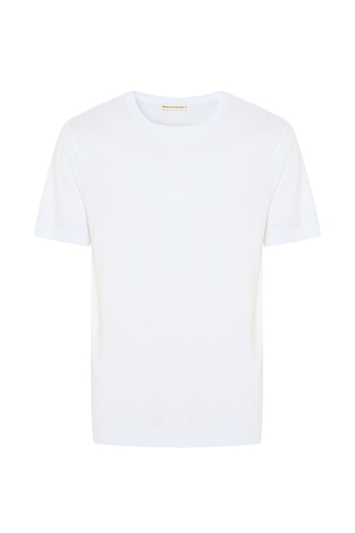  MODAL KARIŞIMLI BİSİKLET YAKA KISA KOLLU TRİKO KAZAK