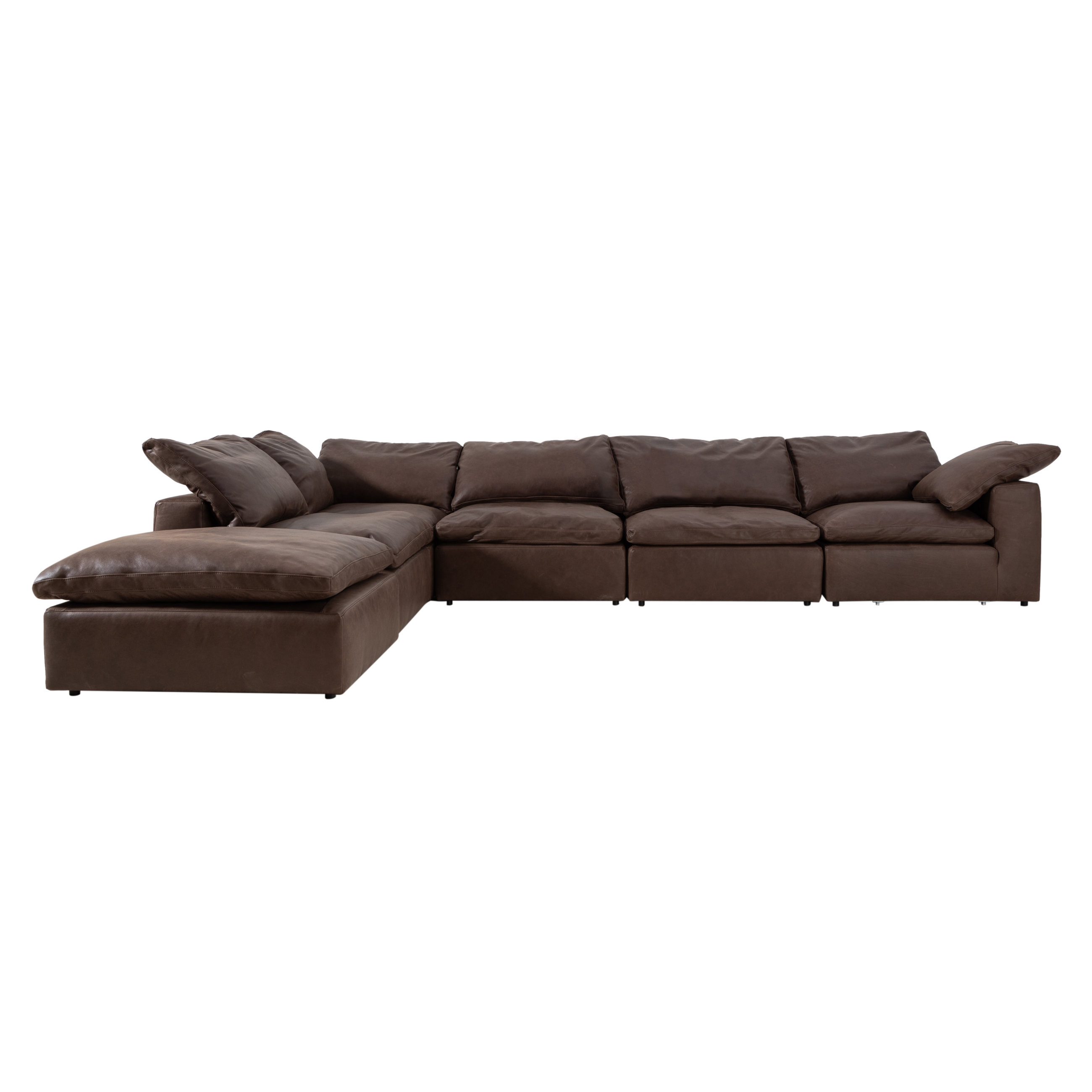 TIFFANY DERİ PUF WINTAGE BROWN