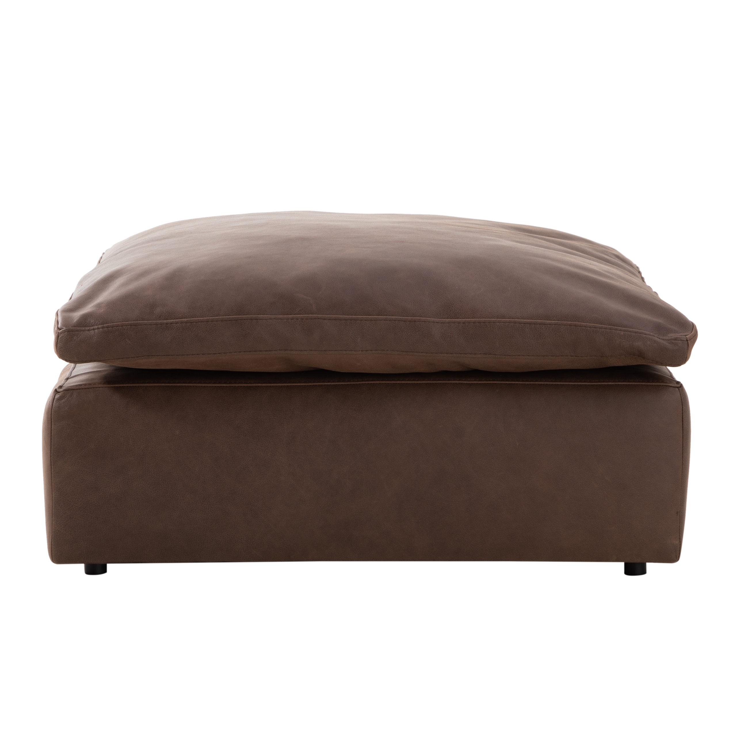 TIFFANY DERİ PUF WINTAGE BROWN