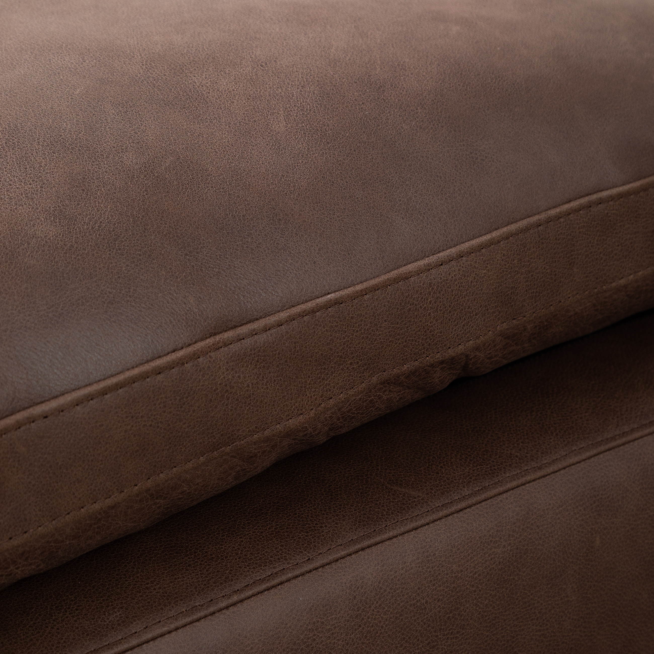 TIFFANY DERİ PUF WINTAGE BROWN