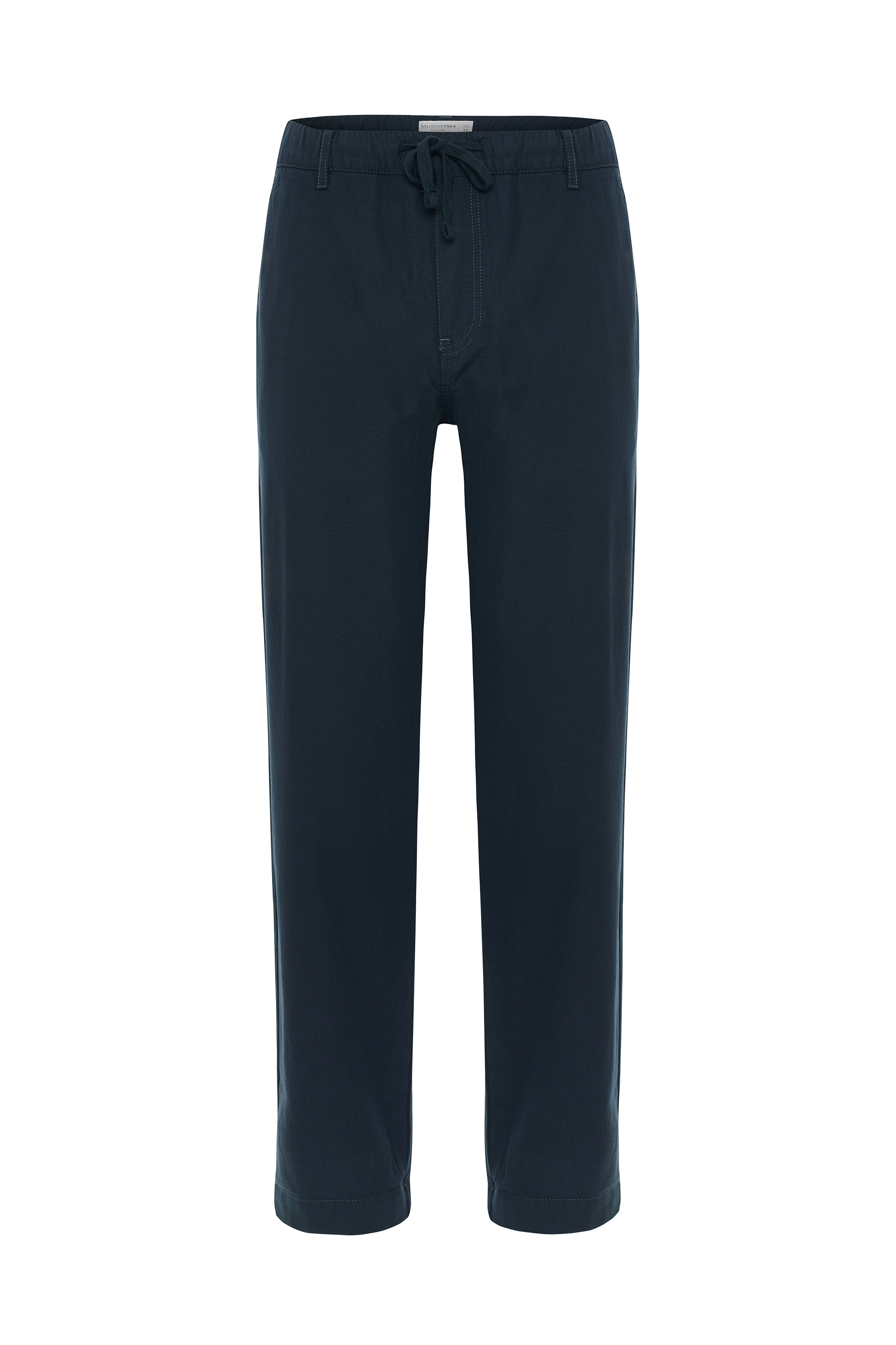 Erkek Lacivert Loose Fit Beli Bağlamalı Pantolon