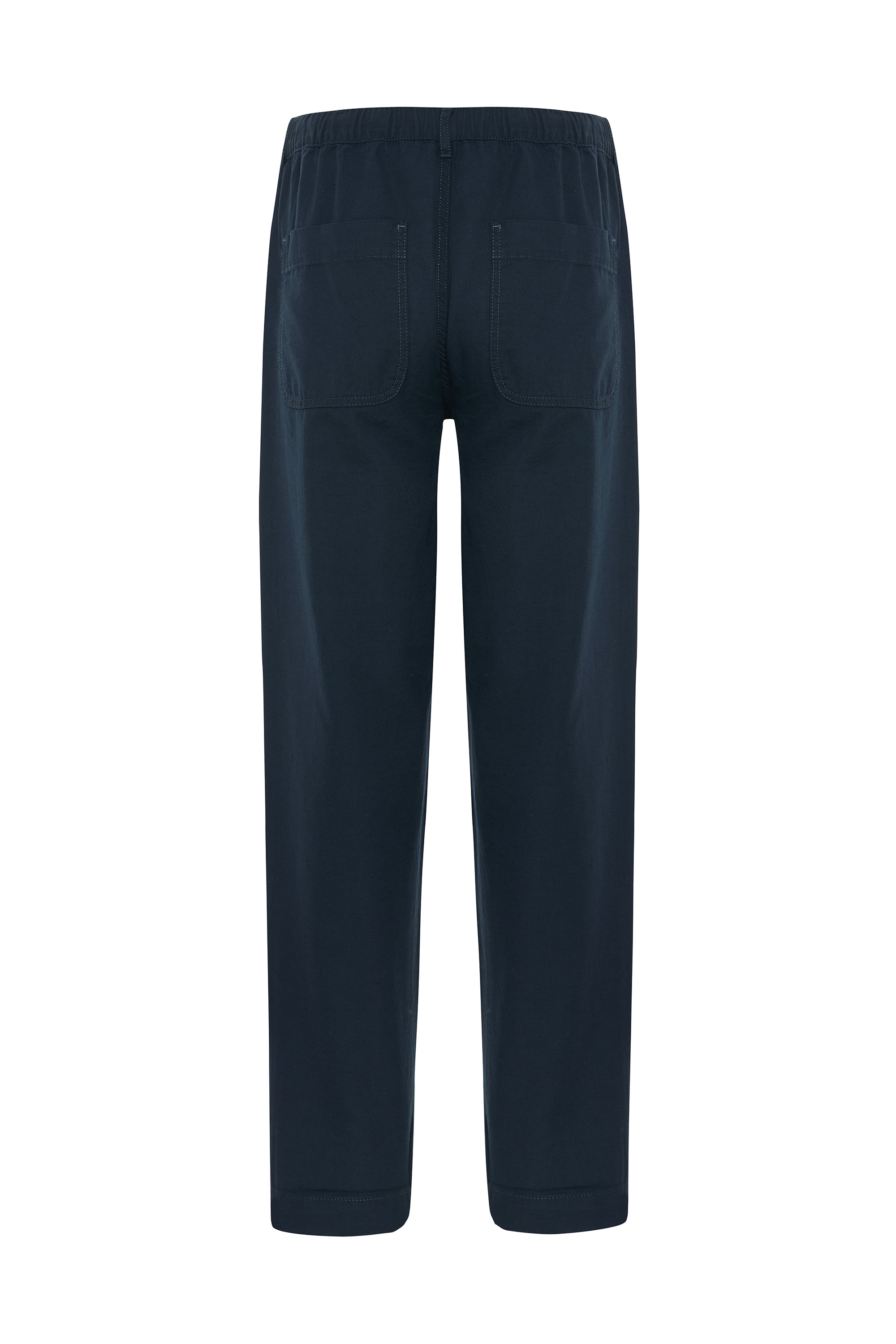 Erkek Lacivert Loose Fit Beli Bağlamalı Pantolon