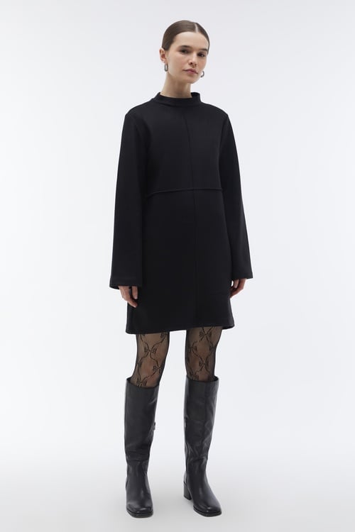  NERVÜR DİKİŞLİ YUMUŞAK DOKULU ELBİSE