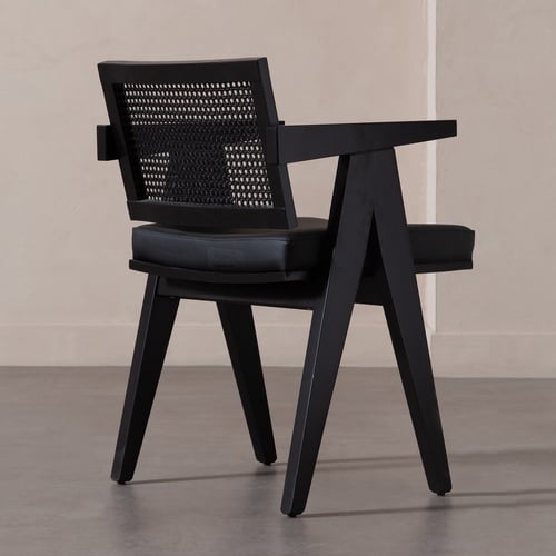  BALLY MASİF AHŞAP HAZERAN SANDALYE SİYAH