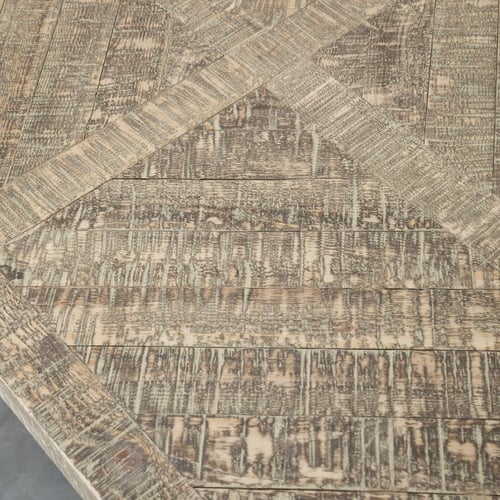 GOOSE MASİF AHŞAP ESKİTME YEMEK MASASI BEYAZ  220X110