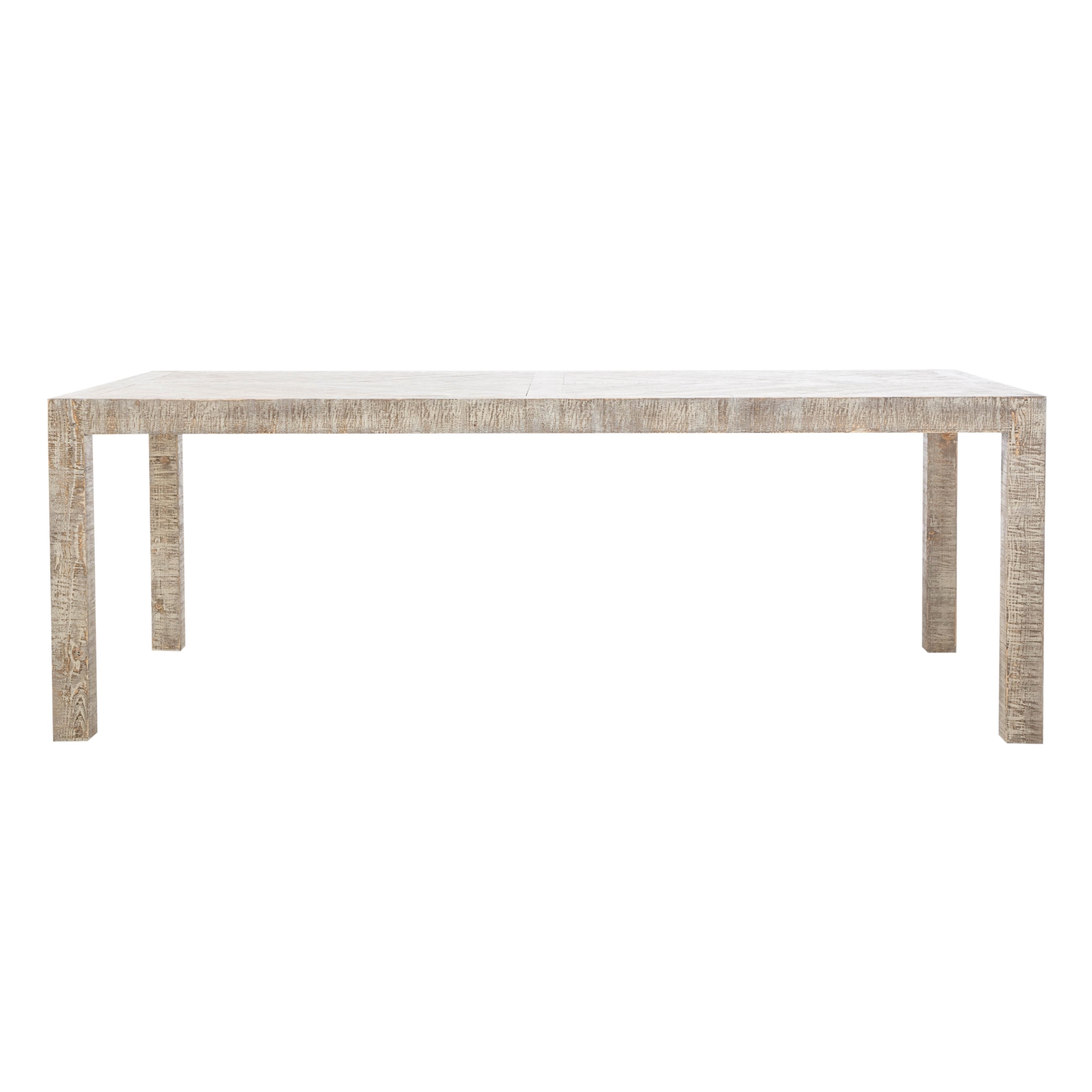 GOOSE MASİF AHŞAP ESKİTME YEMEK MASASI BEYAZ  220X110