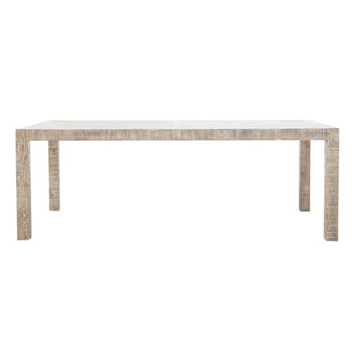  GOOSE MASİF AHŞAP ESKİTME YEMEK MASASI BEYAZ  220X110