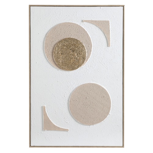  BEIGE MOON ÇERÇEVELİ YAĞLIBOYA TABLO 62X92CM