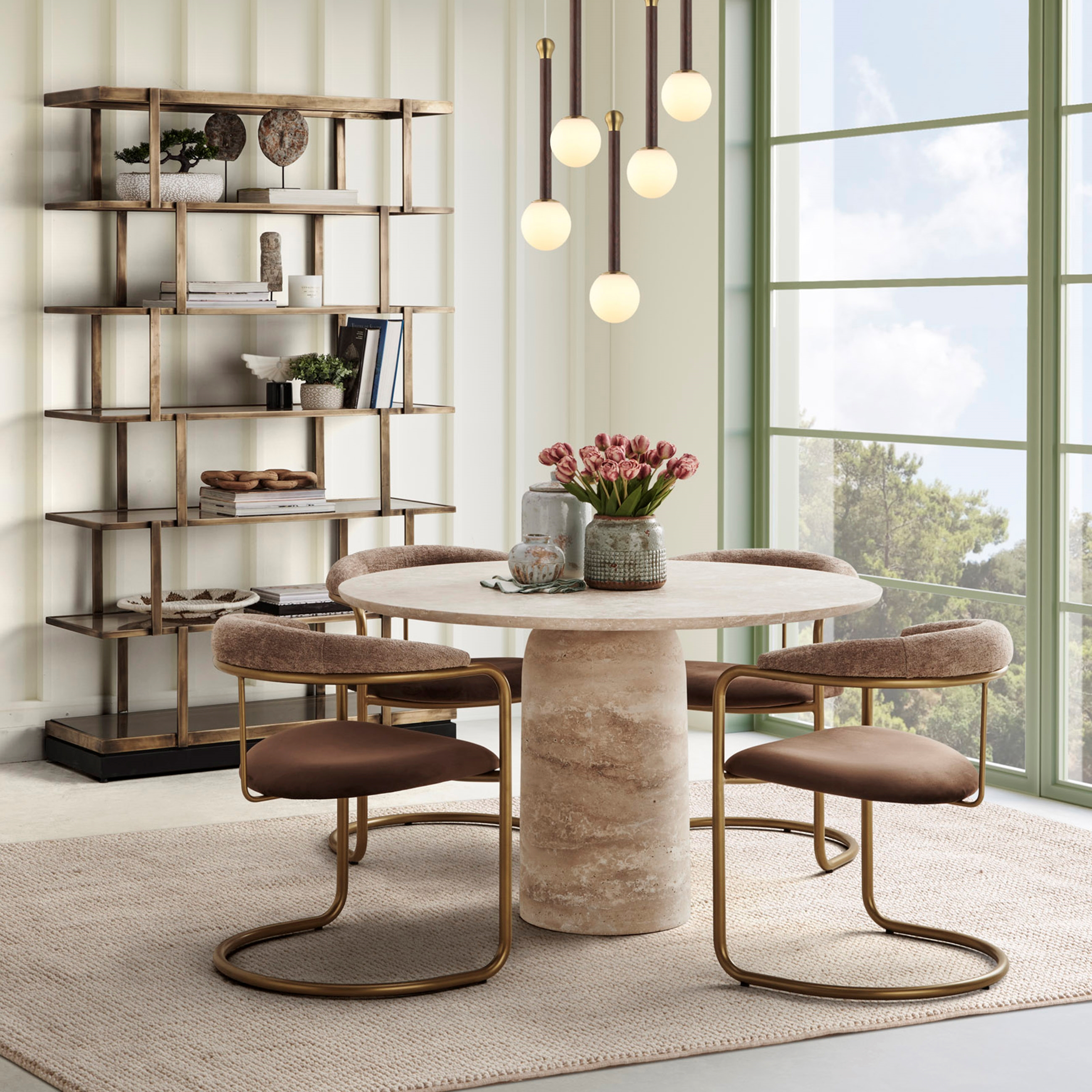 DENY SANDALYE KOYU KAHVE SARI AYAK