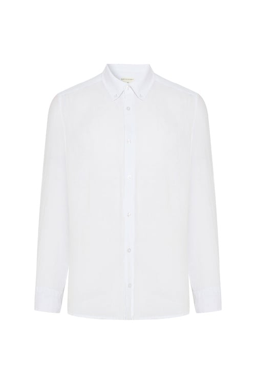  SLIM FIT UZUN KOLLU KETEN GÖMLEK