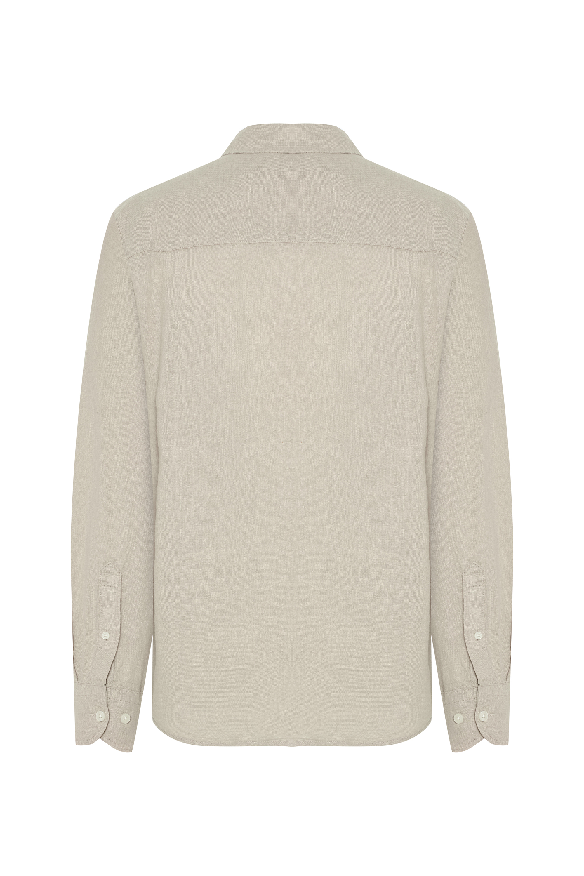 REGULAR FIT UZUN KOLLU KETEN GÖMLEK