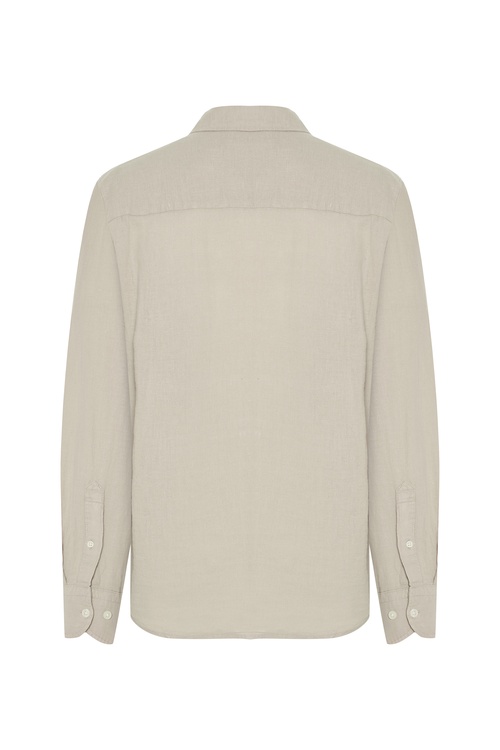  REGULAR FIT UZUN KOLLU KETEN GÖMLEK