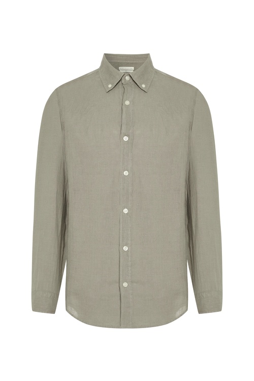  SLIM FIT UZUN KOLLU KETEN GÖMLEK