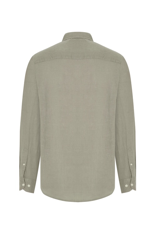  SLIM FIT UZUN KOLLU KETEN GÖMLEK