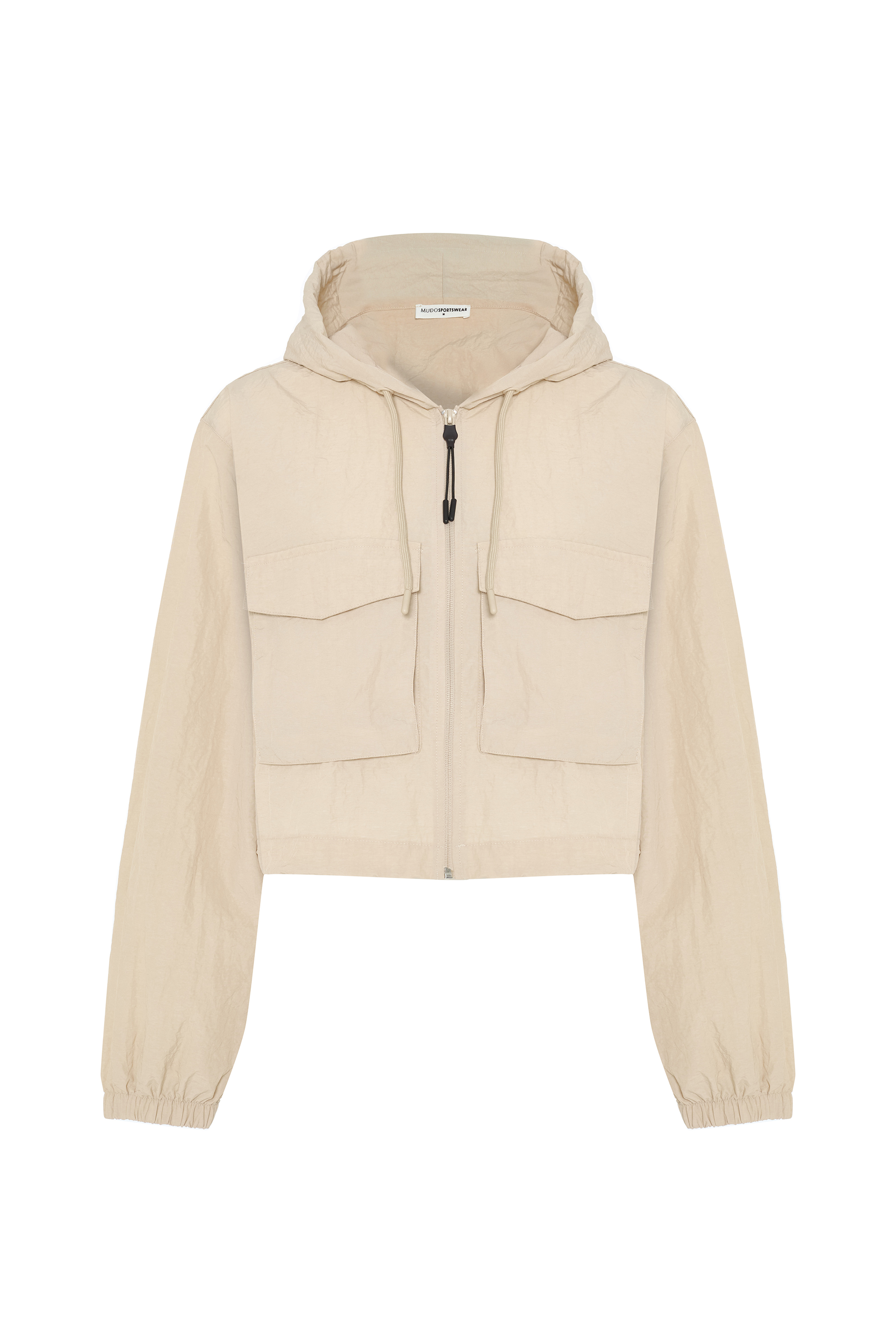 CEPLİ KAPÜŞONLU KISA YAĞMURLUK