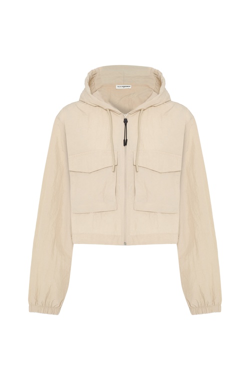  CEPLİ KAPÜŞONLU KISA YAĞMURLUK