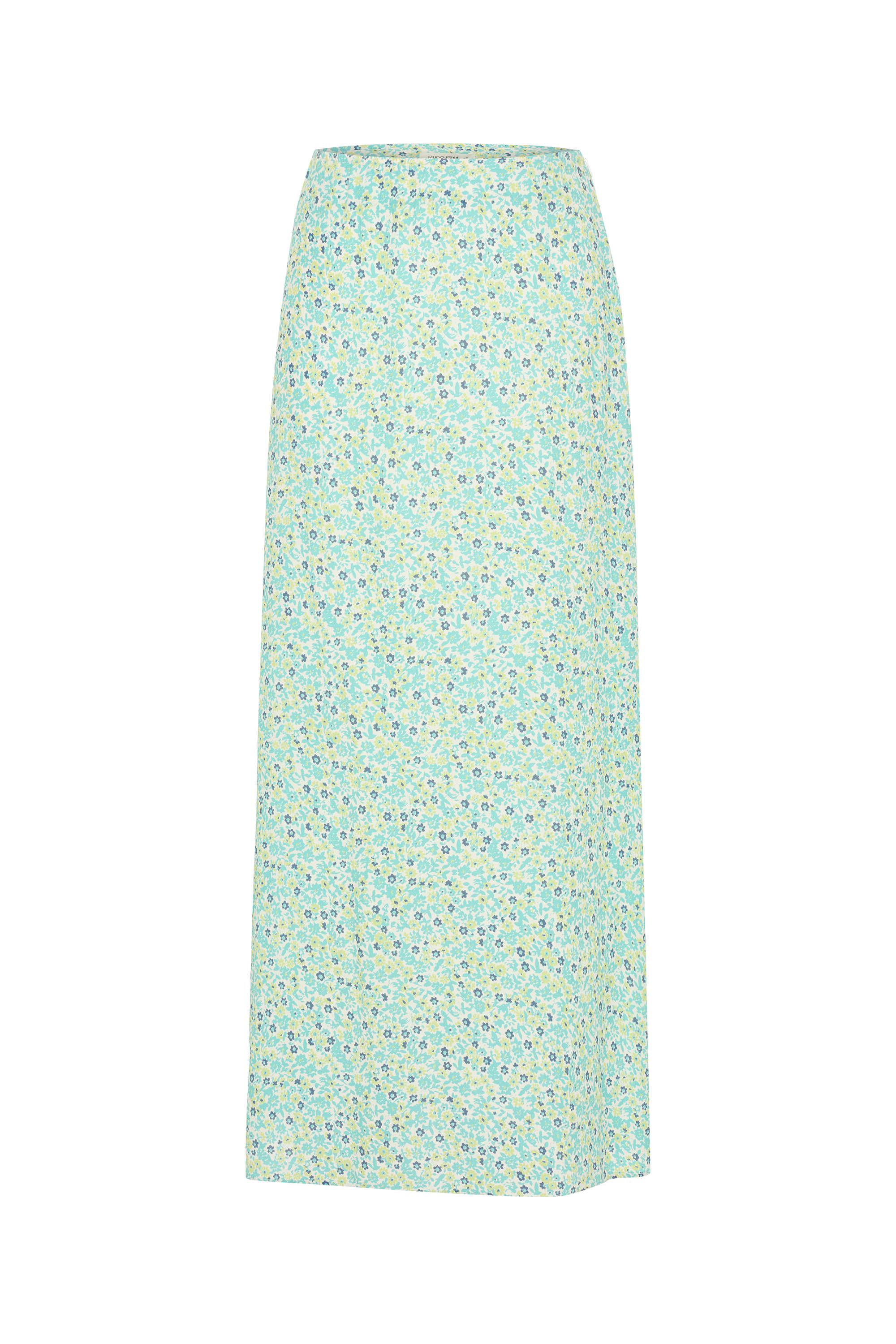 FLORAL BASKILI YIRTMAÇLI MİDİ ETEK