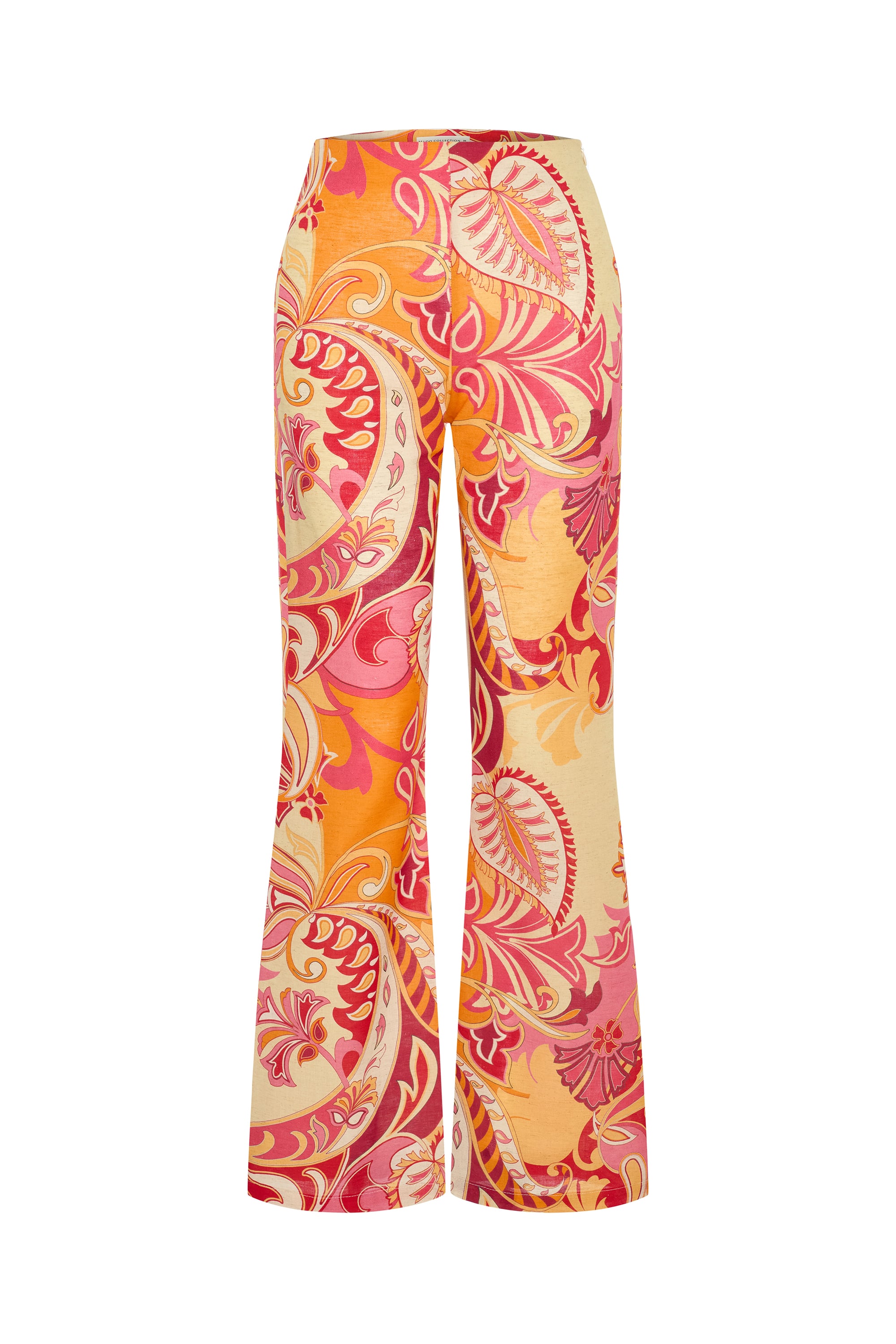 Kadın Pembe Straight Fit Baskılı Pantolon