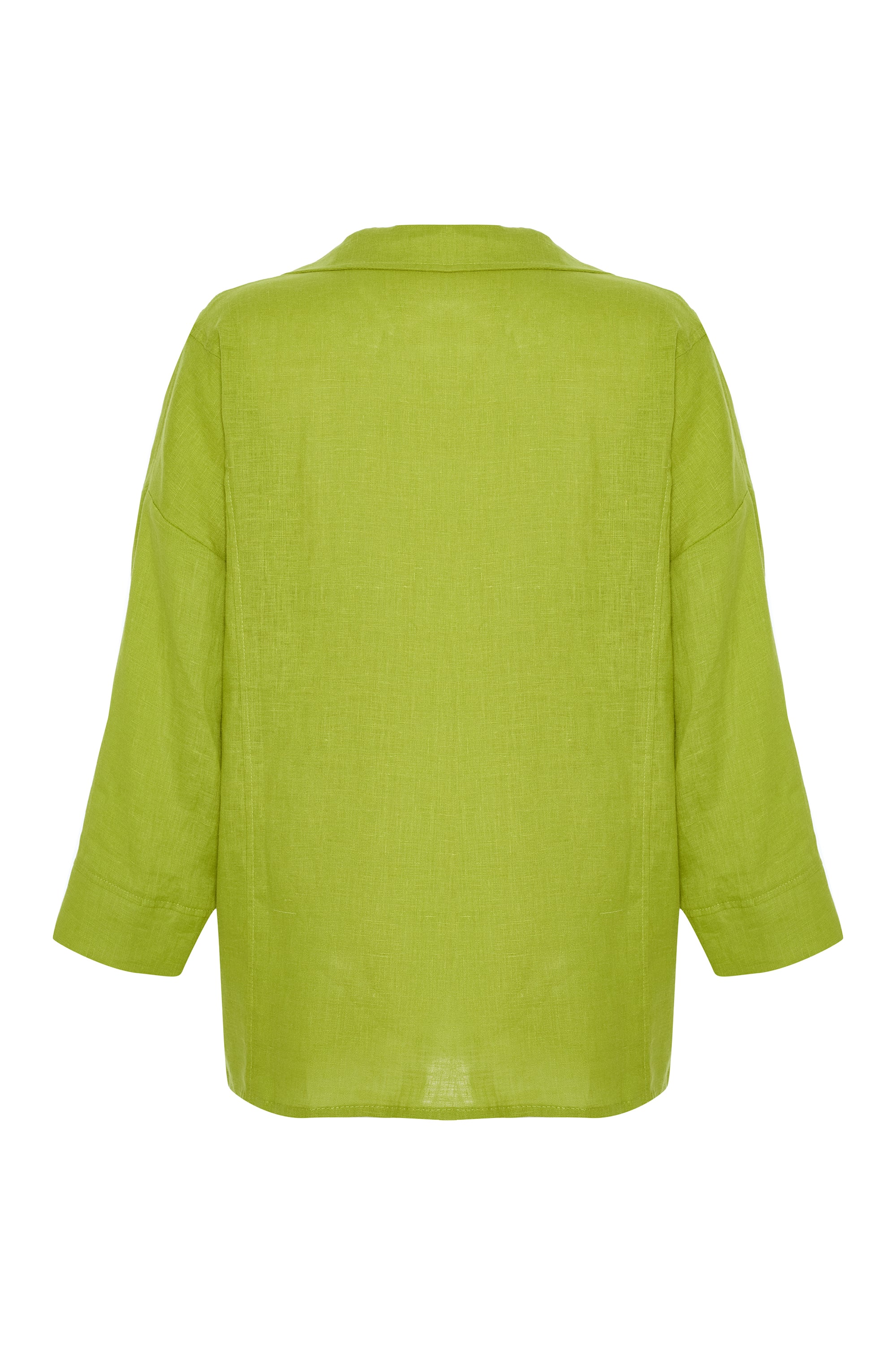 3/4 KOL OVERSIZE KETEN GÖMLEK