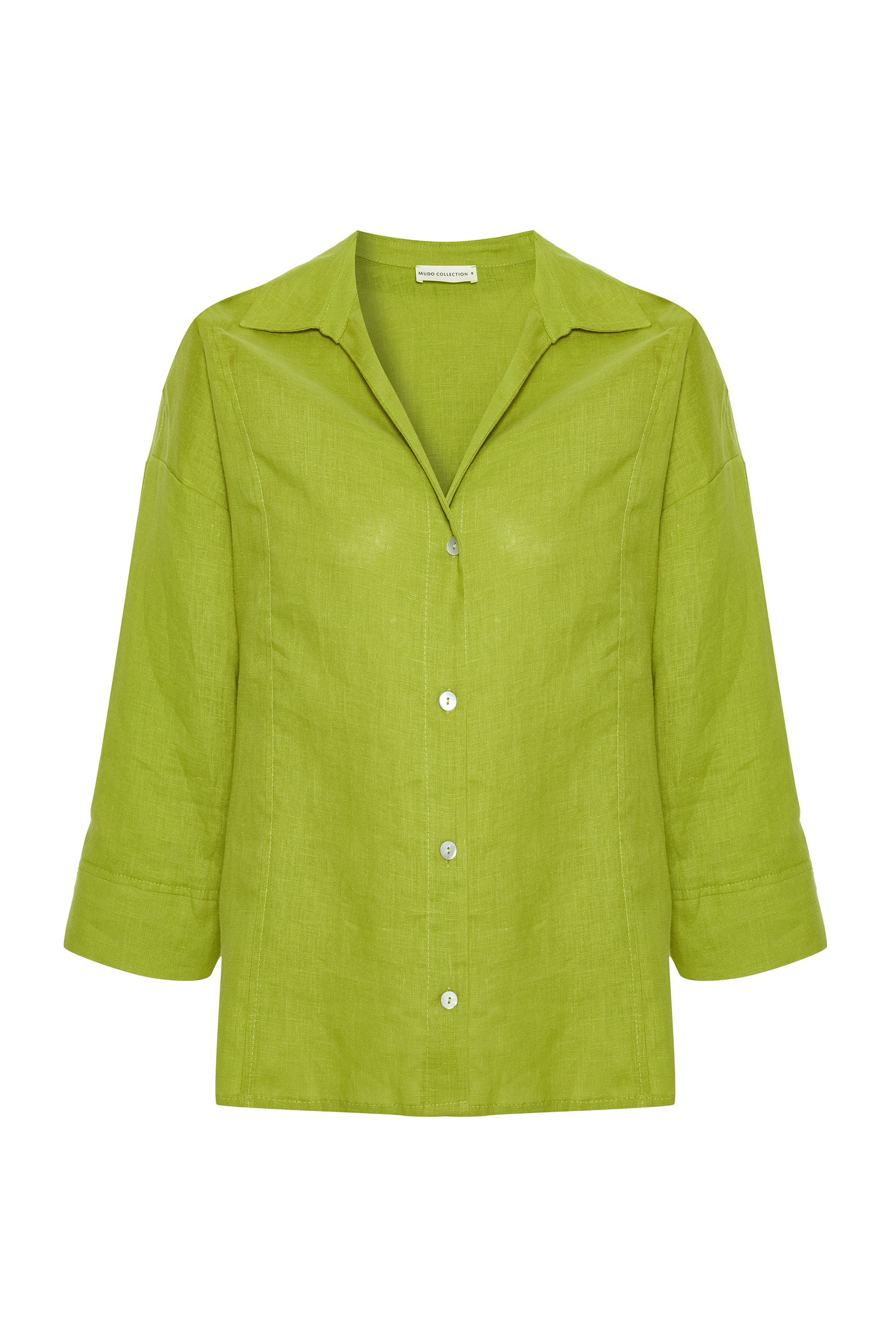 3/4 KOL OVERSIZE KETEN GÖMLEK