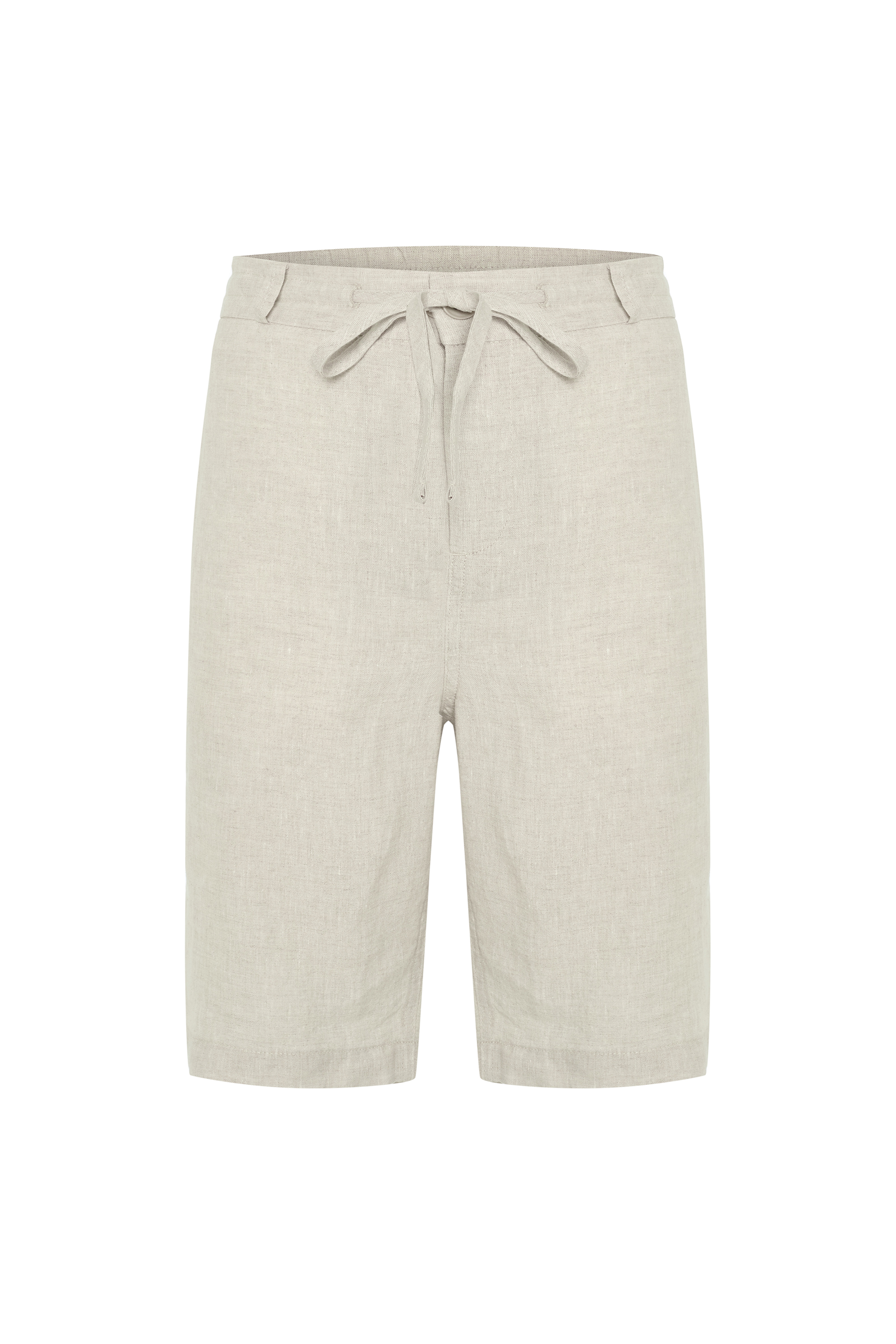 BELİ BAĞLAMALI KETEN ŞORT