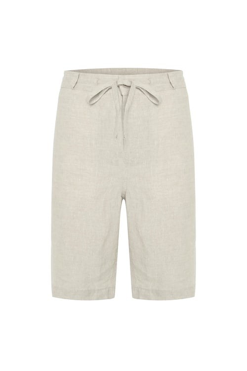  BELİ BAĞLAMALI KETEN ŞORT