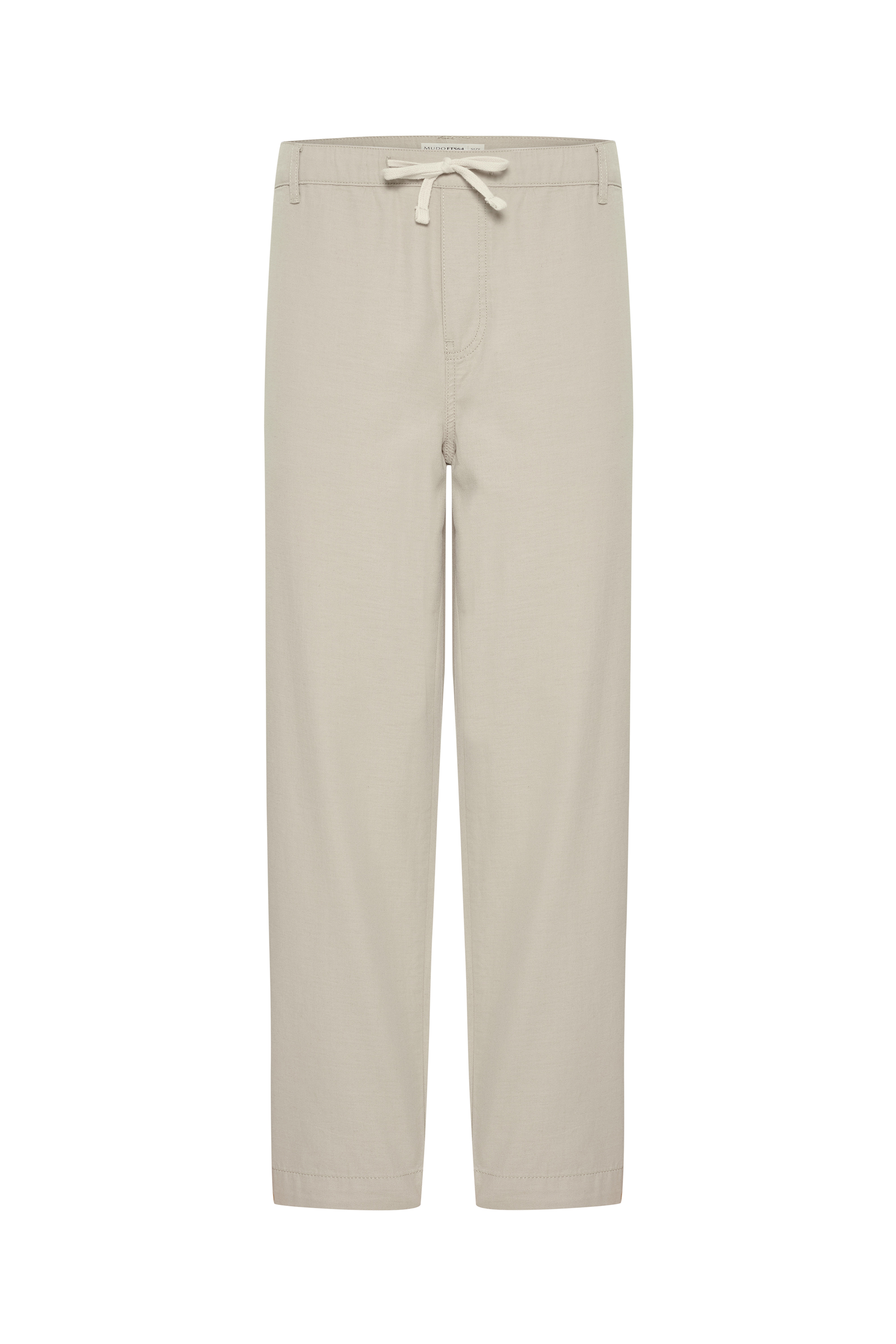 Erkek Bej Rengi Loose Fit Beli Bağlamalı Pantolon