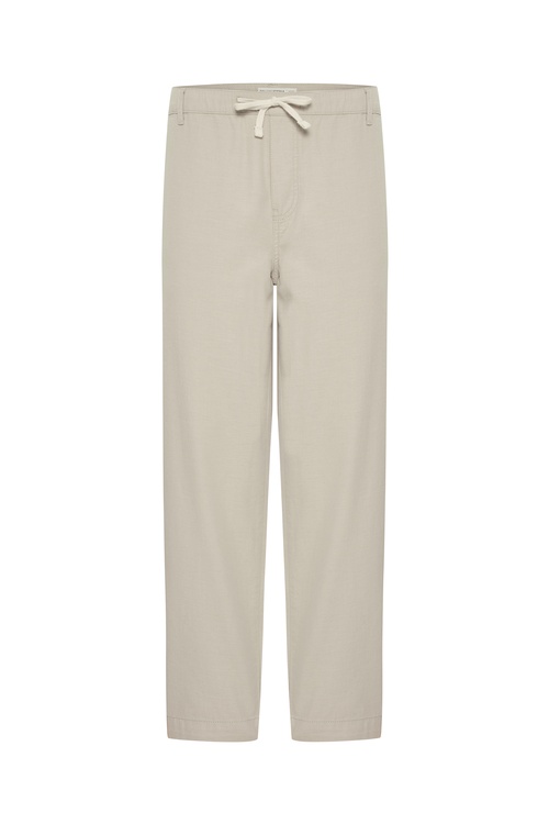  Erkek Bej Rengi Loose Fit Beli Bağlamalı Pantolon