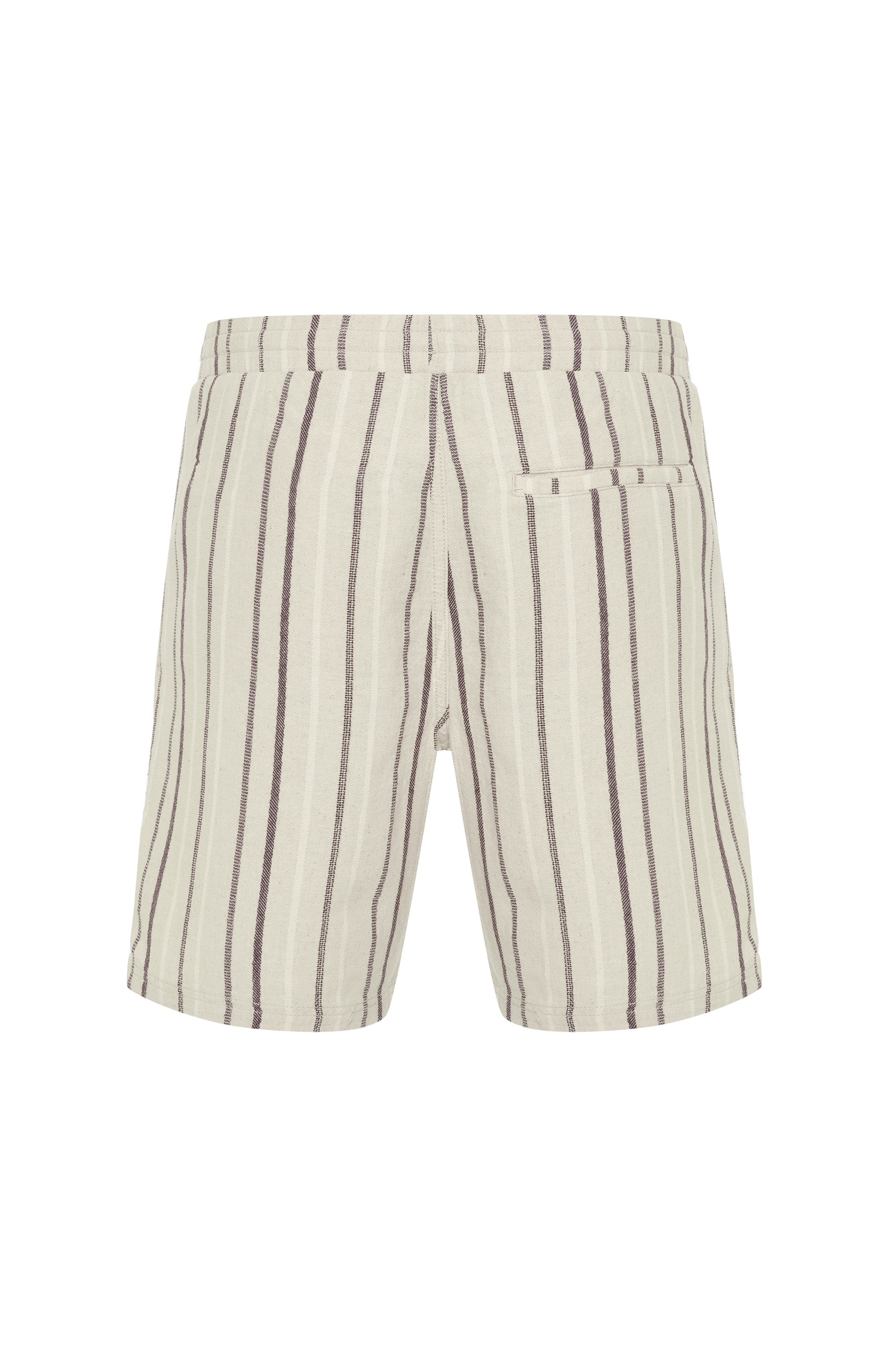 ÇİZGİLİ BELİ LASTİKLİ ŞORT