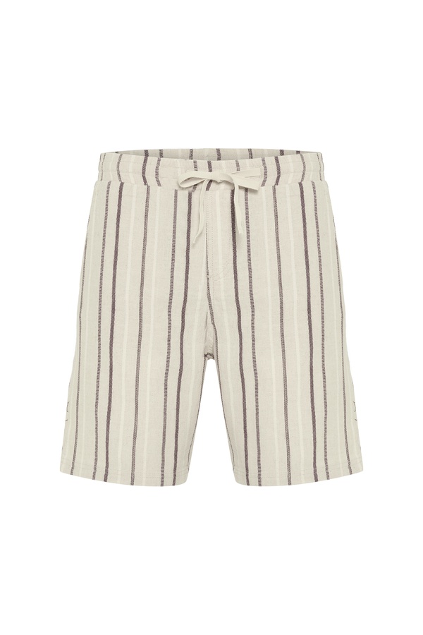 ÇİZGİLİ BELİ LASTİKLİ ŞORT