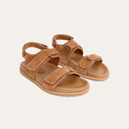  ÇİFT BANTLI SÜET DERİ SANDALET