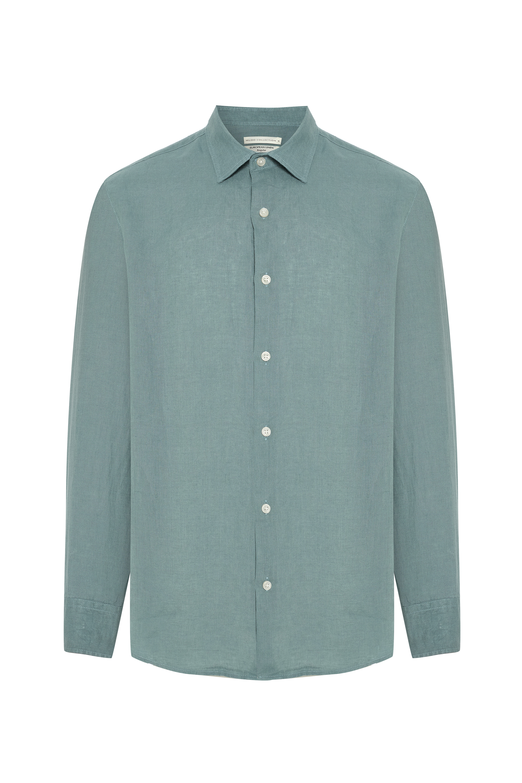 REGULAR FIT UZUN KOLLU KETEN GÖMLEK