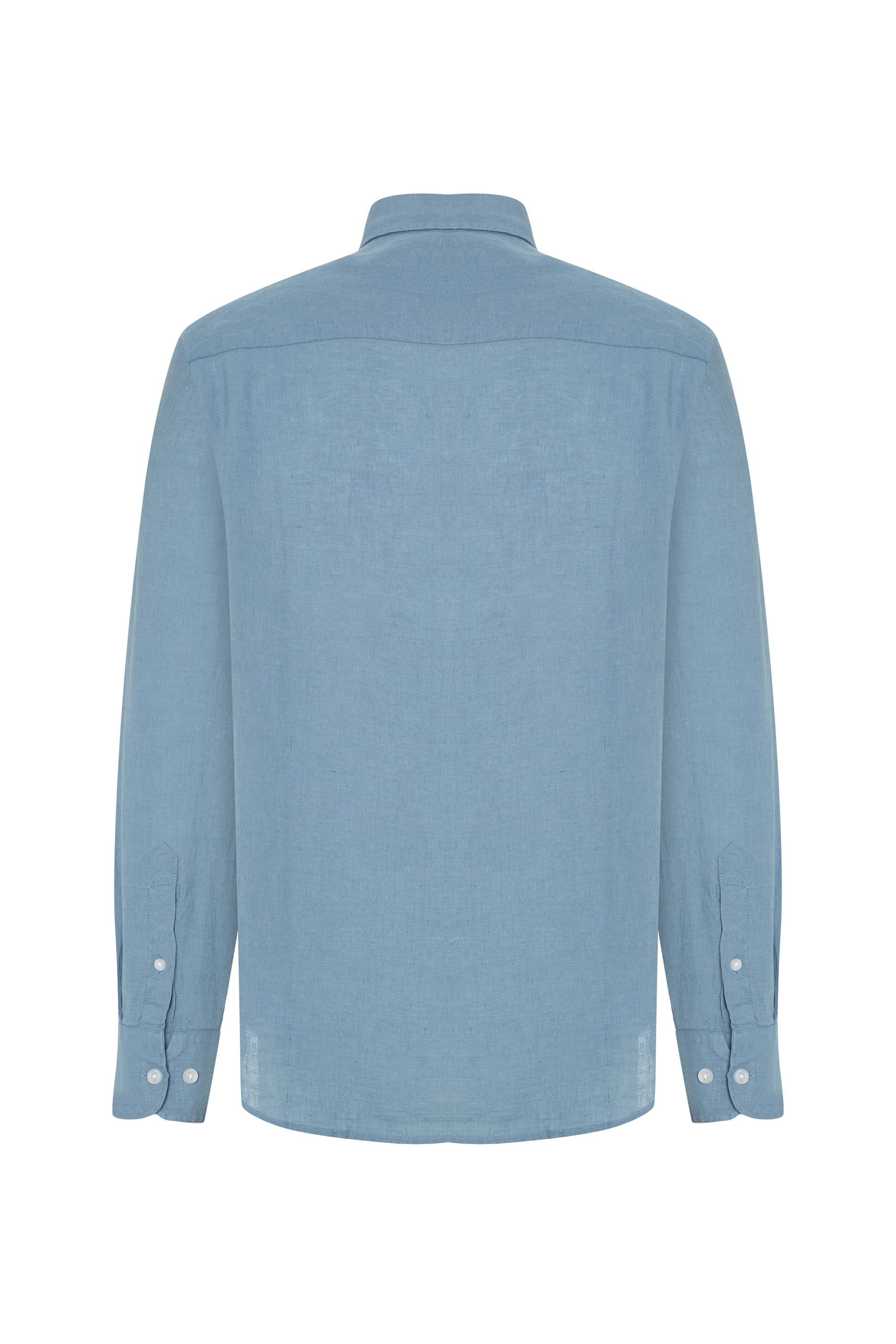 REGULAR FIT UZUN KOLLU KETEN GÖMLEK