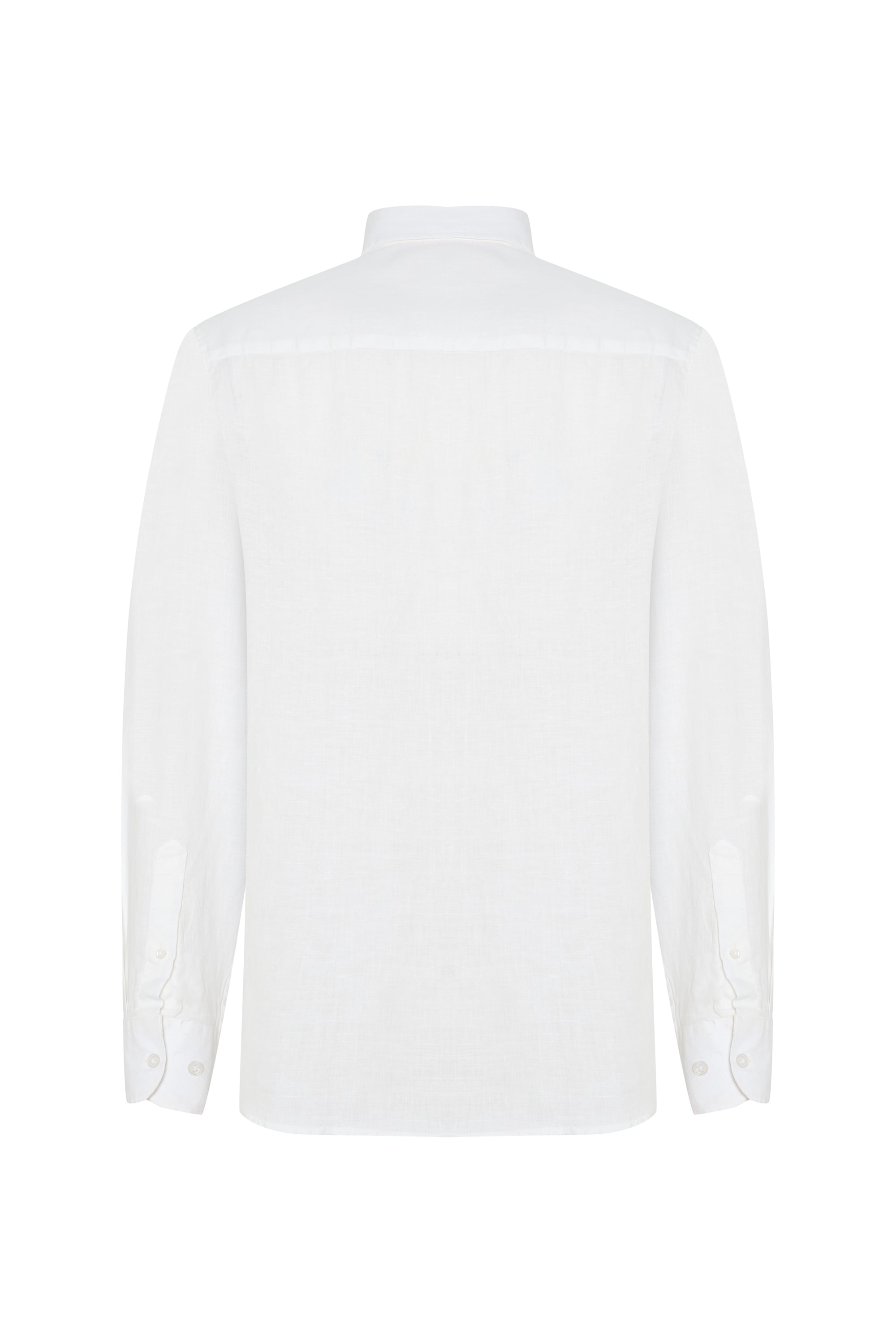 REGULAR FIT UZUN KOLLU KETEN GÖMLEK