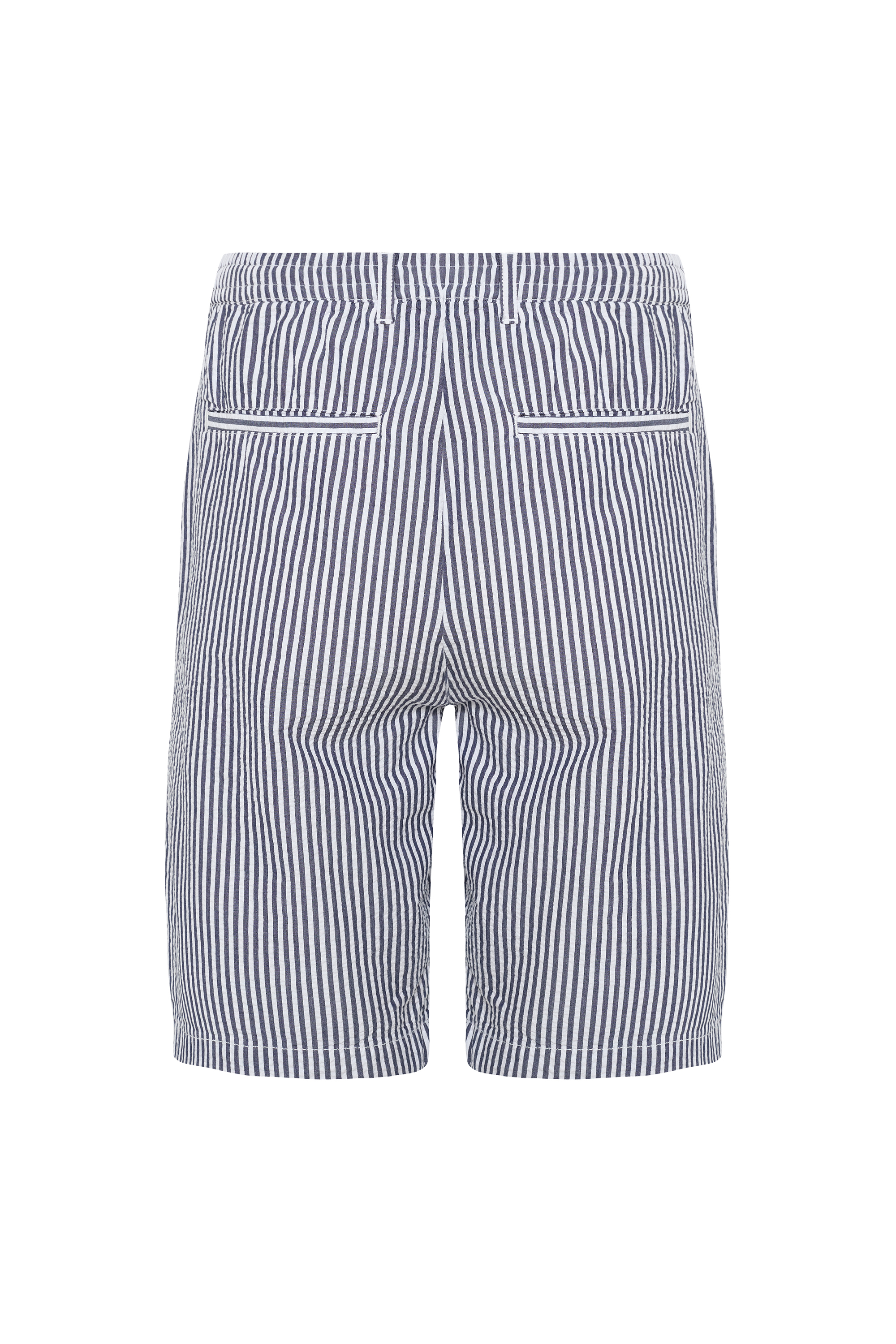 ÇİZGİLİ STRAIGHT FIT BAĞLAMALI ŞORT