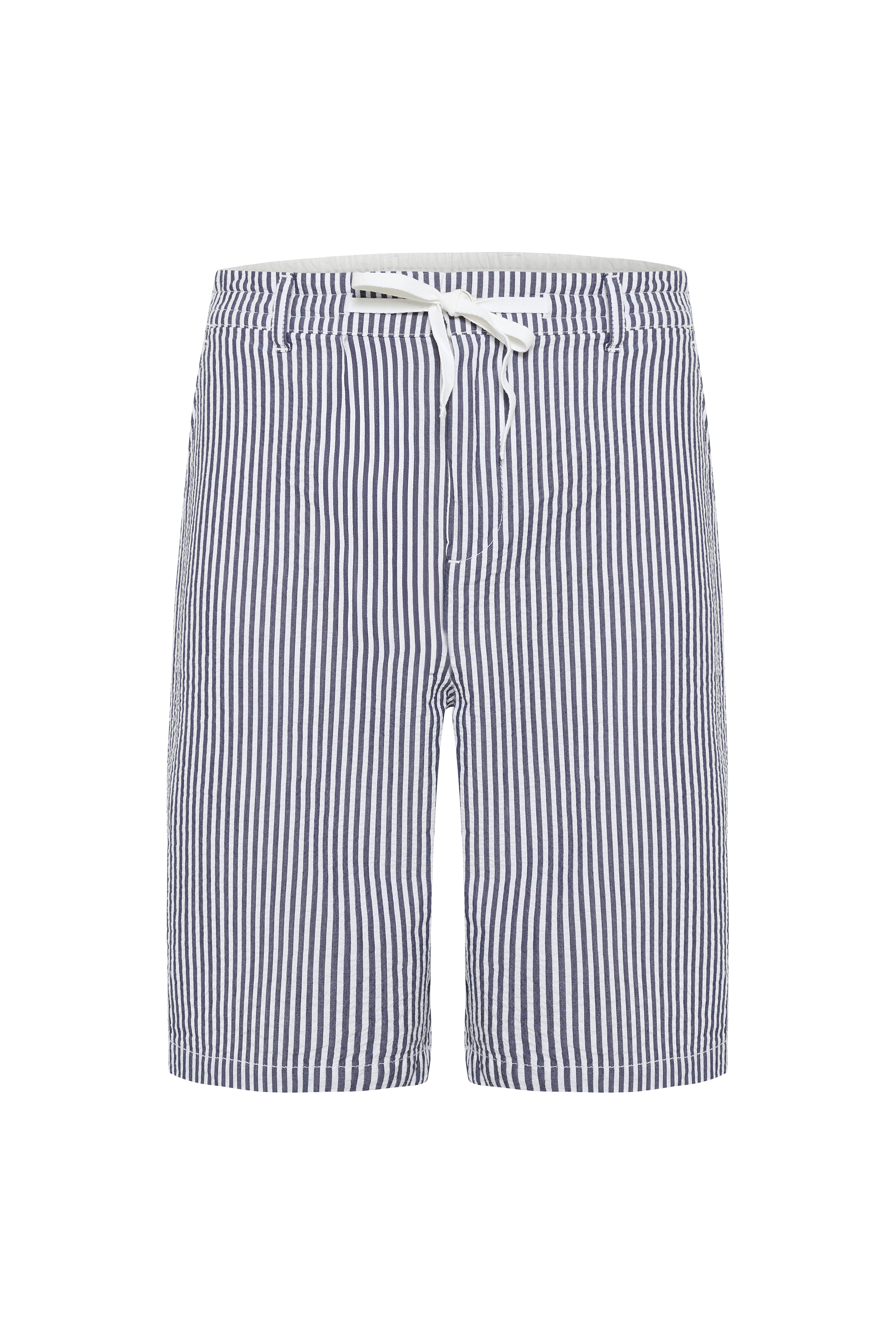 ÇİZGİLİ STRAIGHT FIT BAĞLAMALI ŞORT