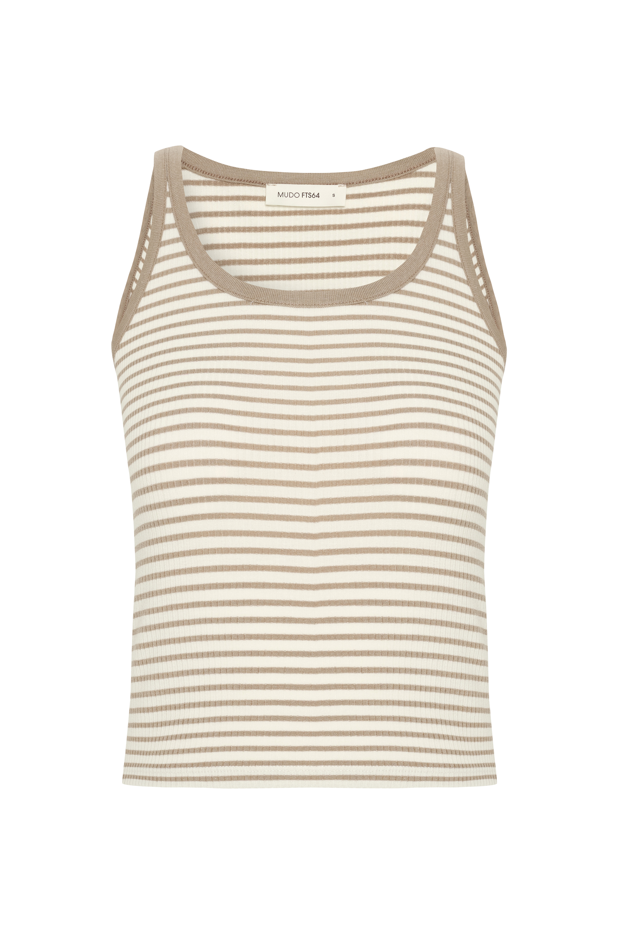 ÇİZGİLİ FITTED AÇIK YAKA ATLET