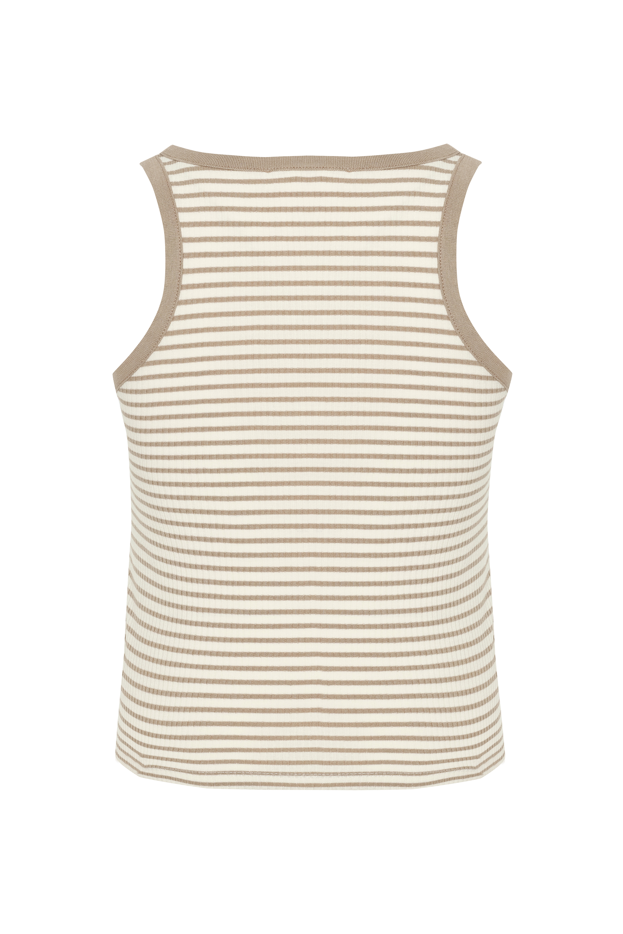 ÇİZGİLİ FITTED AÇIK YAKA ATLET