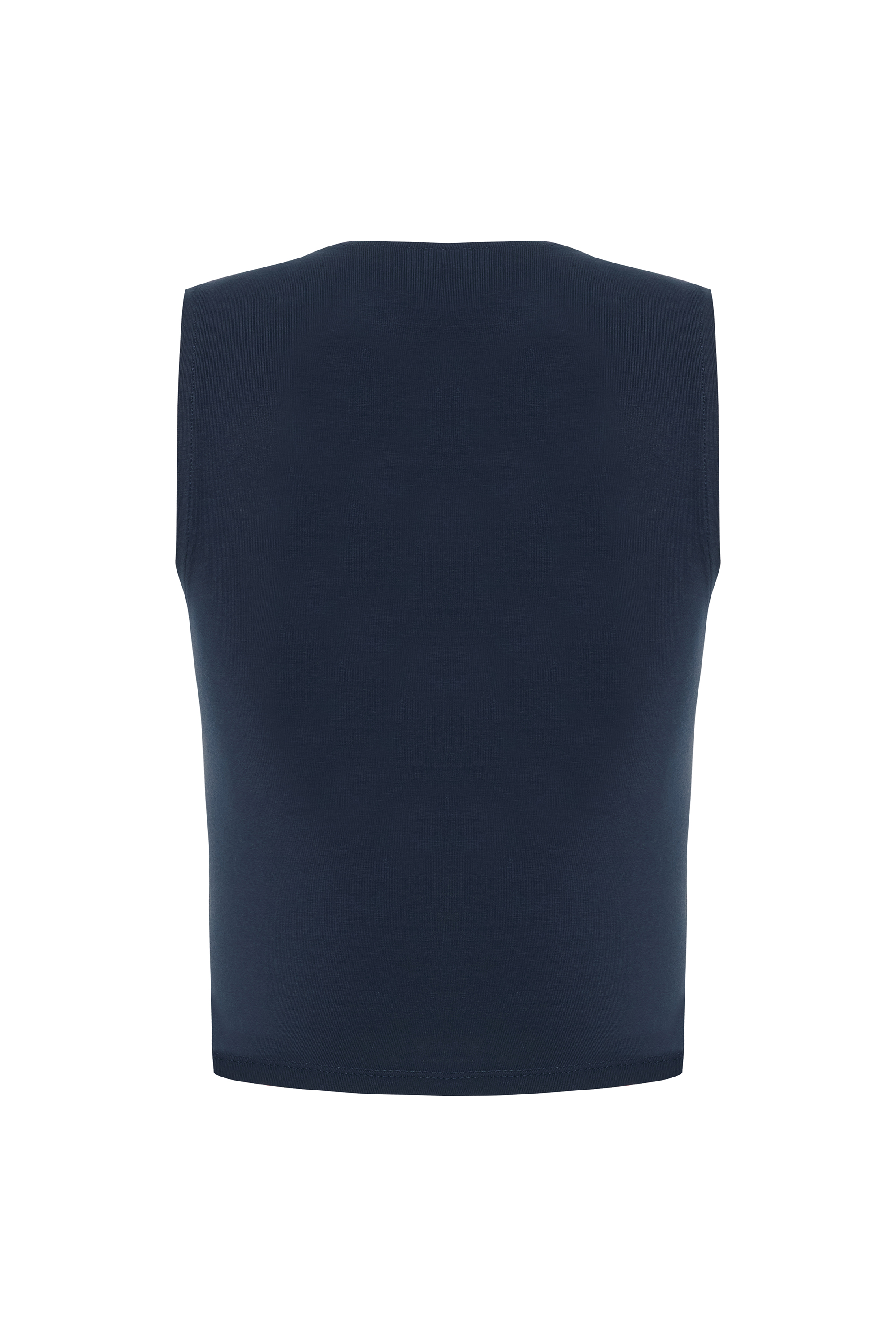 FITTED BİSİKLET YAKA KOLSUZ ATLET