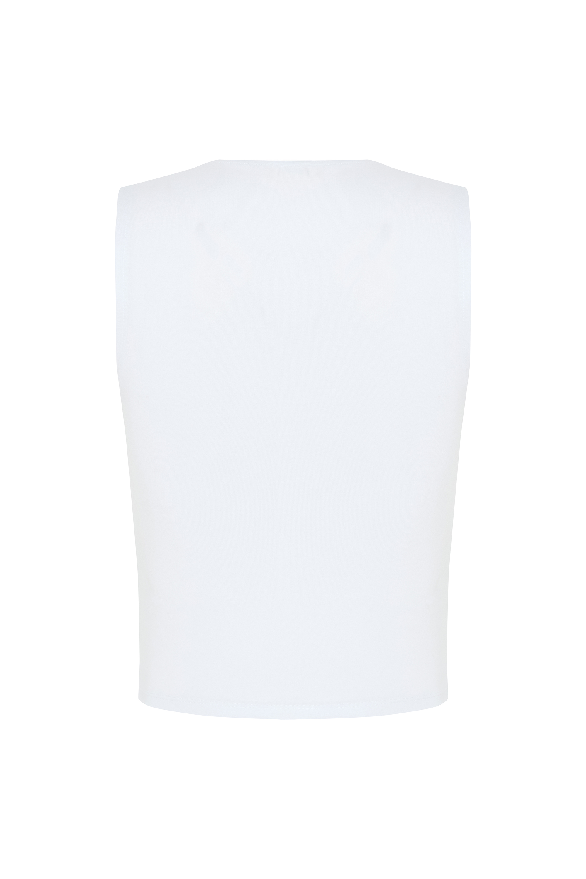 FITTED BİSİKLET YAKA KOLSUZ ATLET