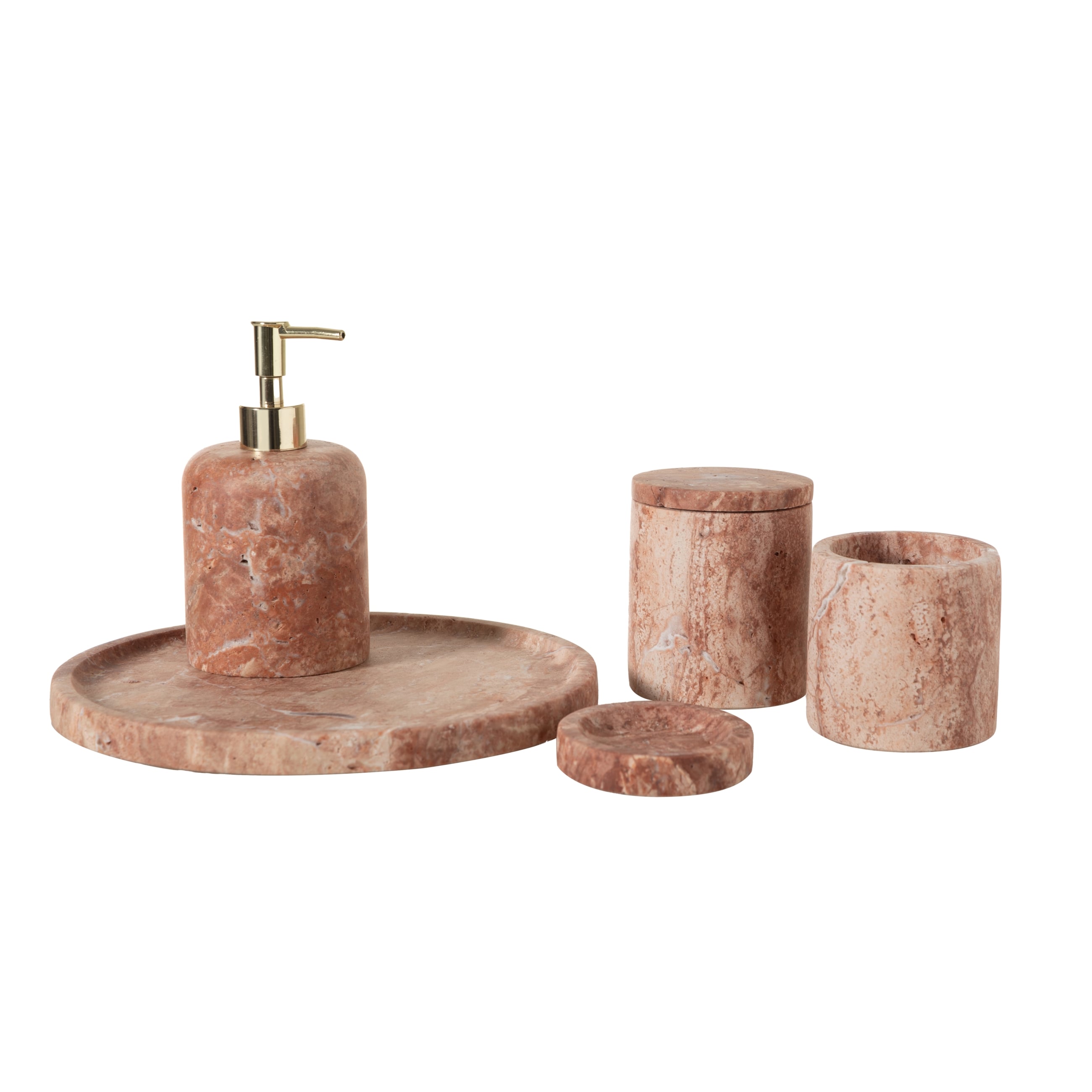 EVELYN TRAVERTEN 5'Lİ BANYO SETİ ROSE