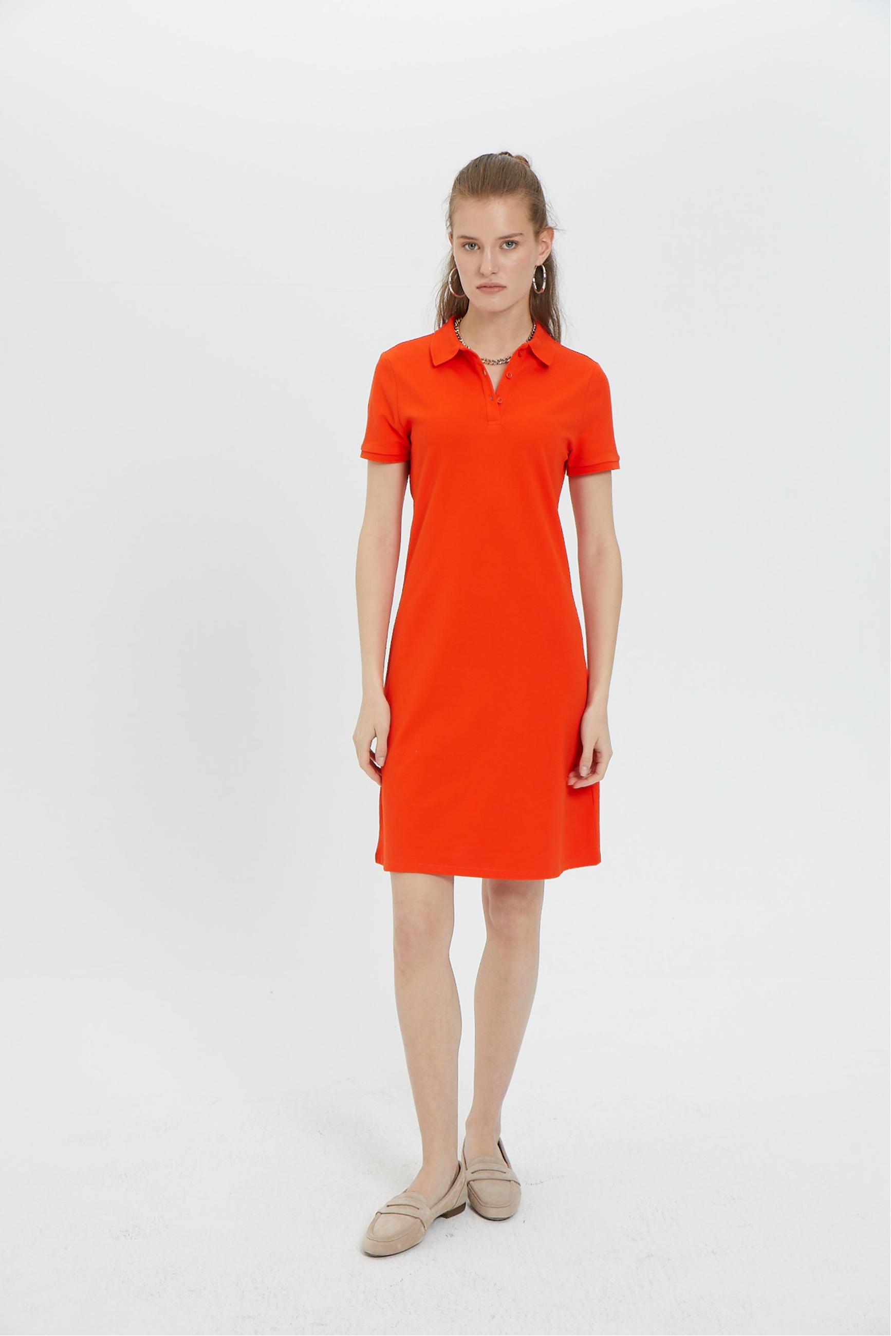 POLO YAKA MİNİ ÖRME ELBİSE