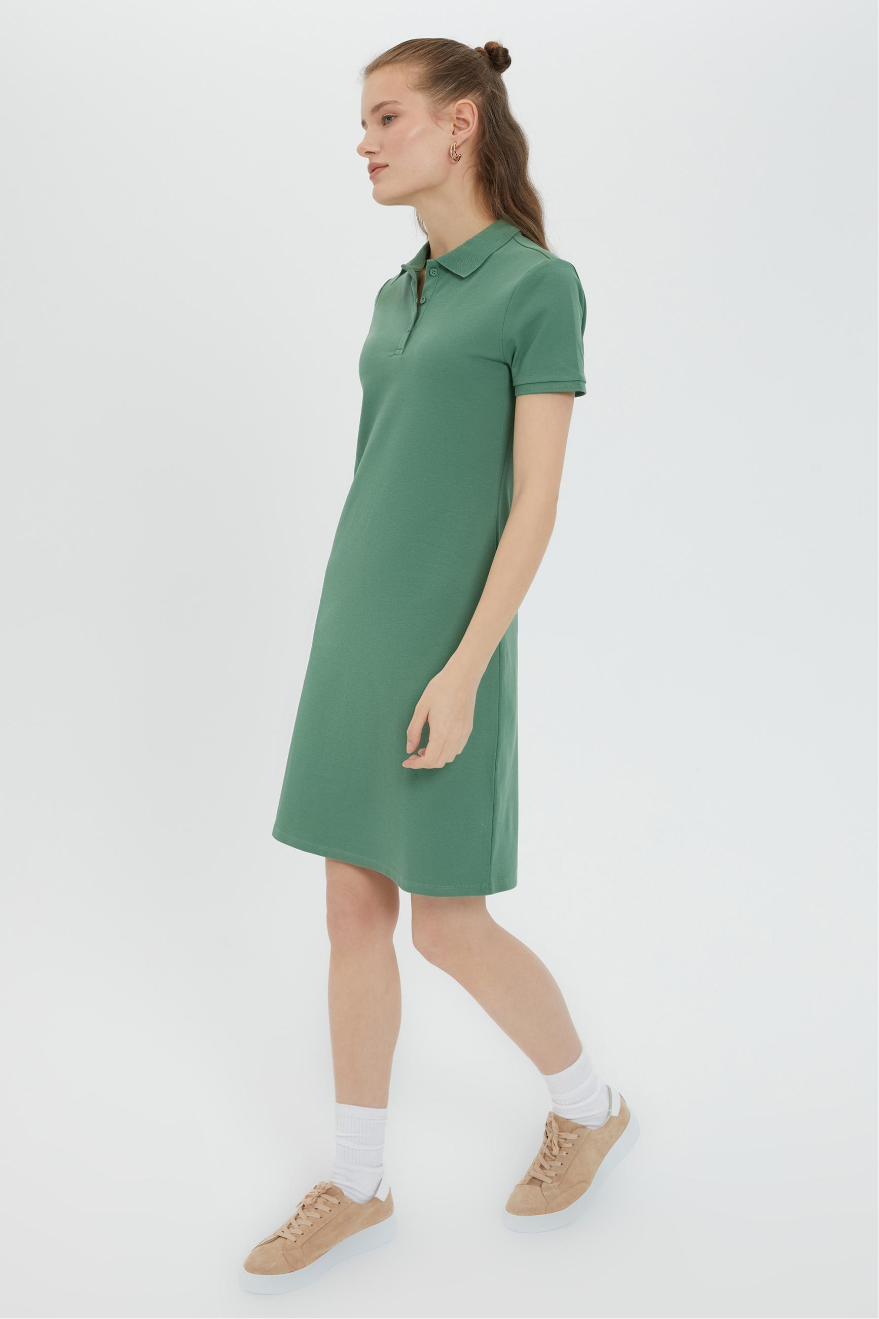 POLO YAKA MİNİ ÖRME ELBİSE