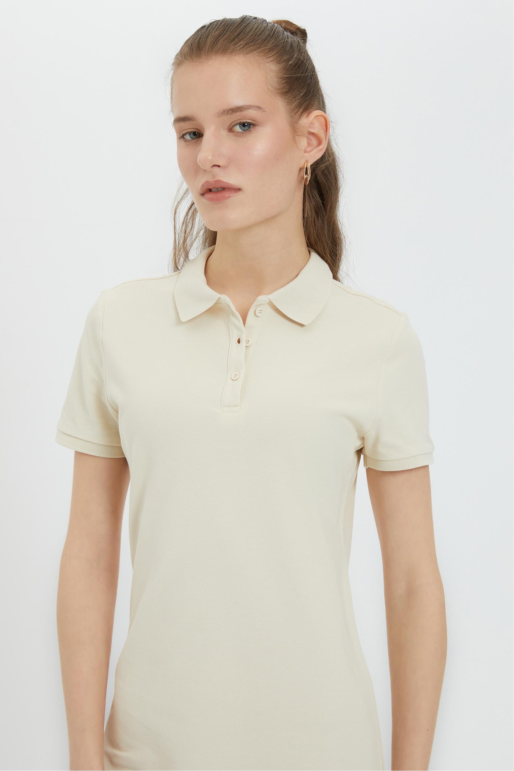 POLO YAKA MİNİ ÖRME ELBİSE