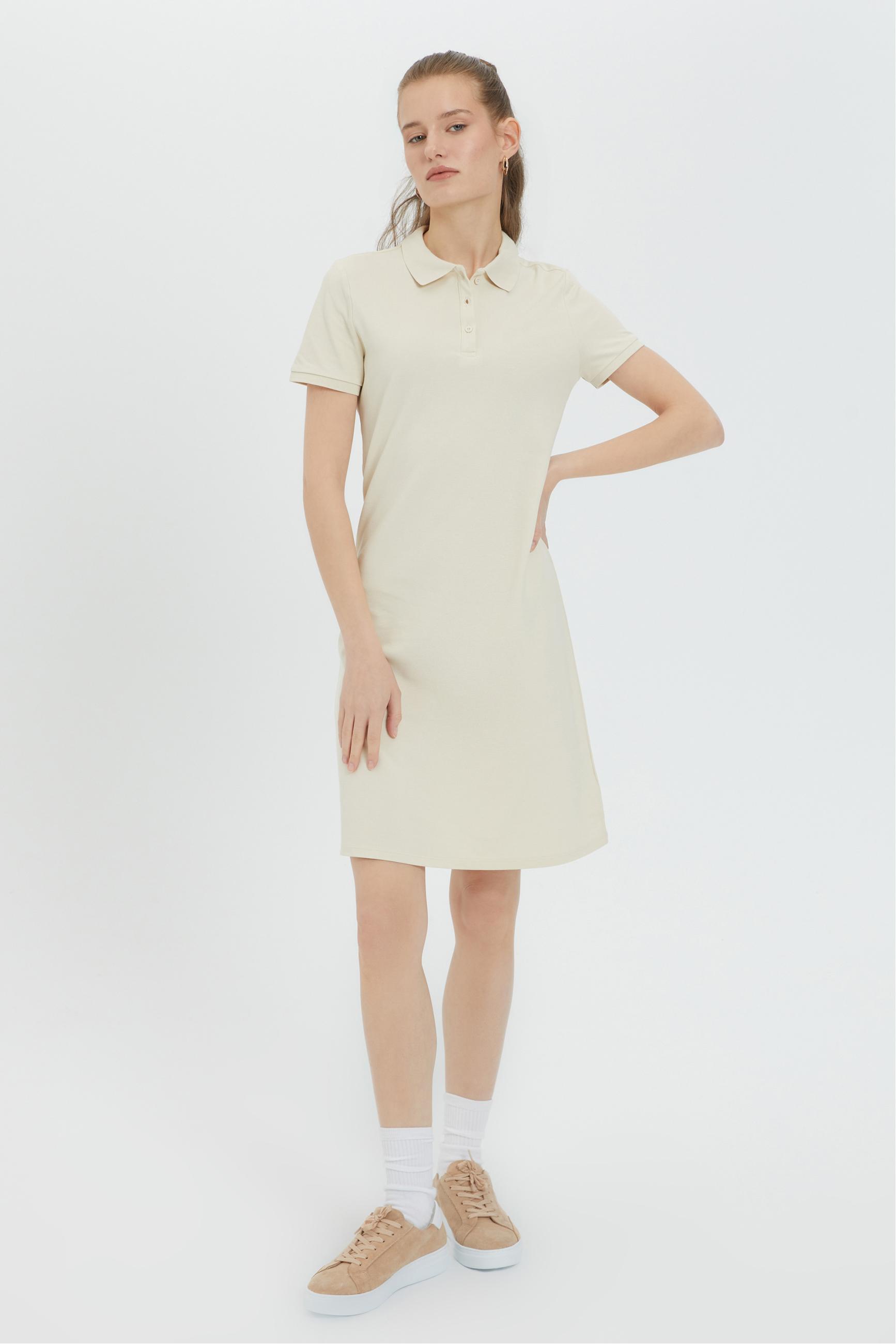 POLO YAKA MİNİ ÖRME ELBİSE