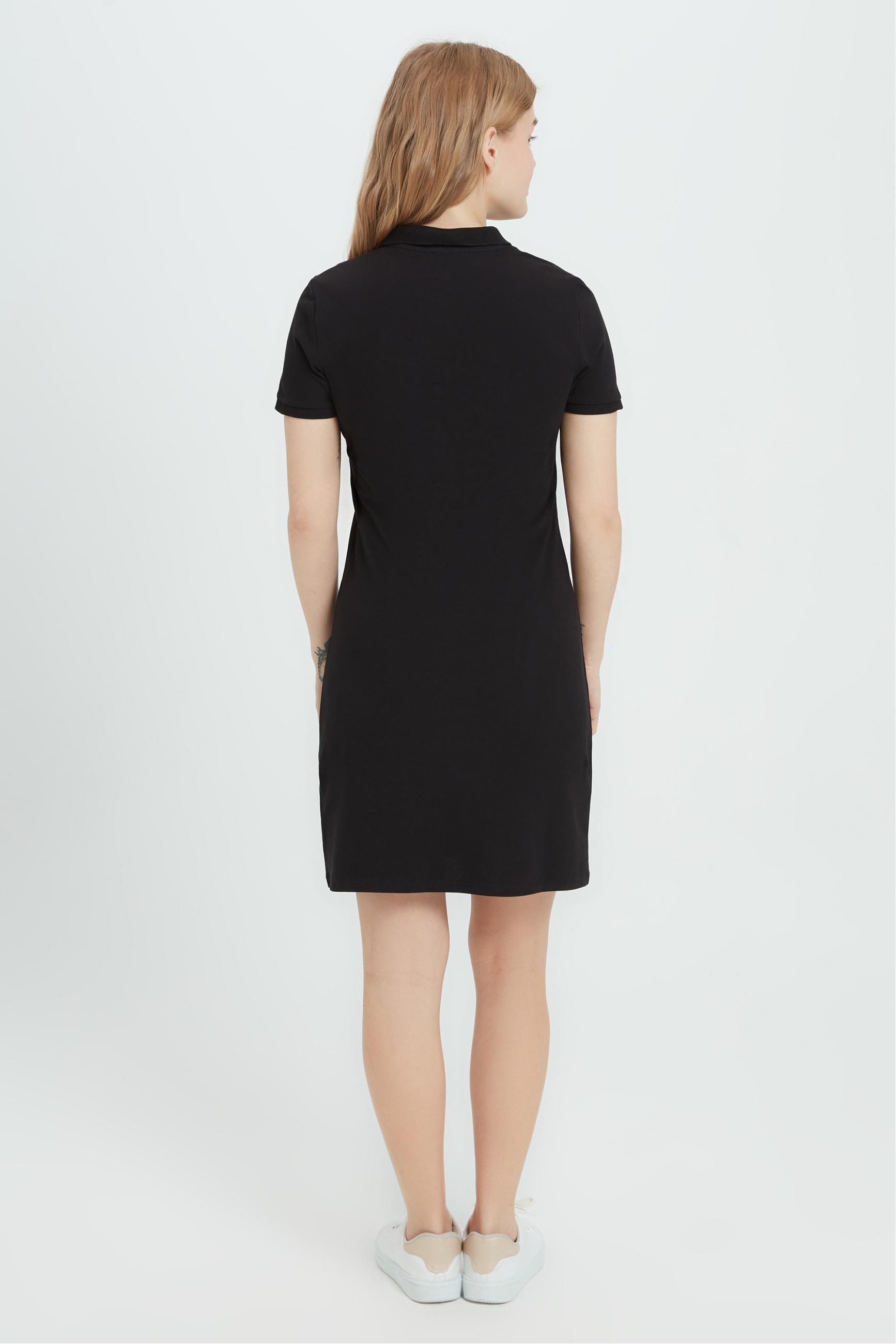 POLO YAKA MİNİ ÖRME ELBİSE